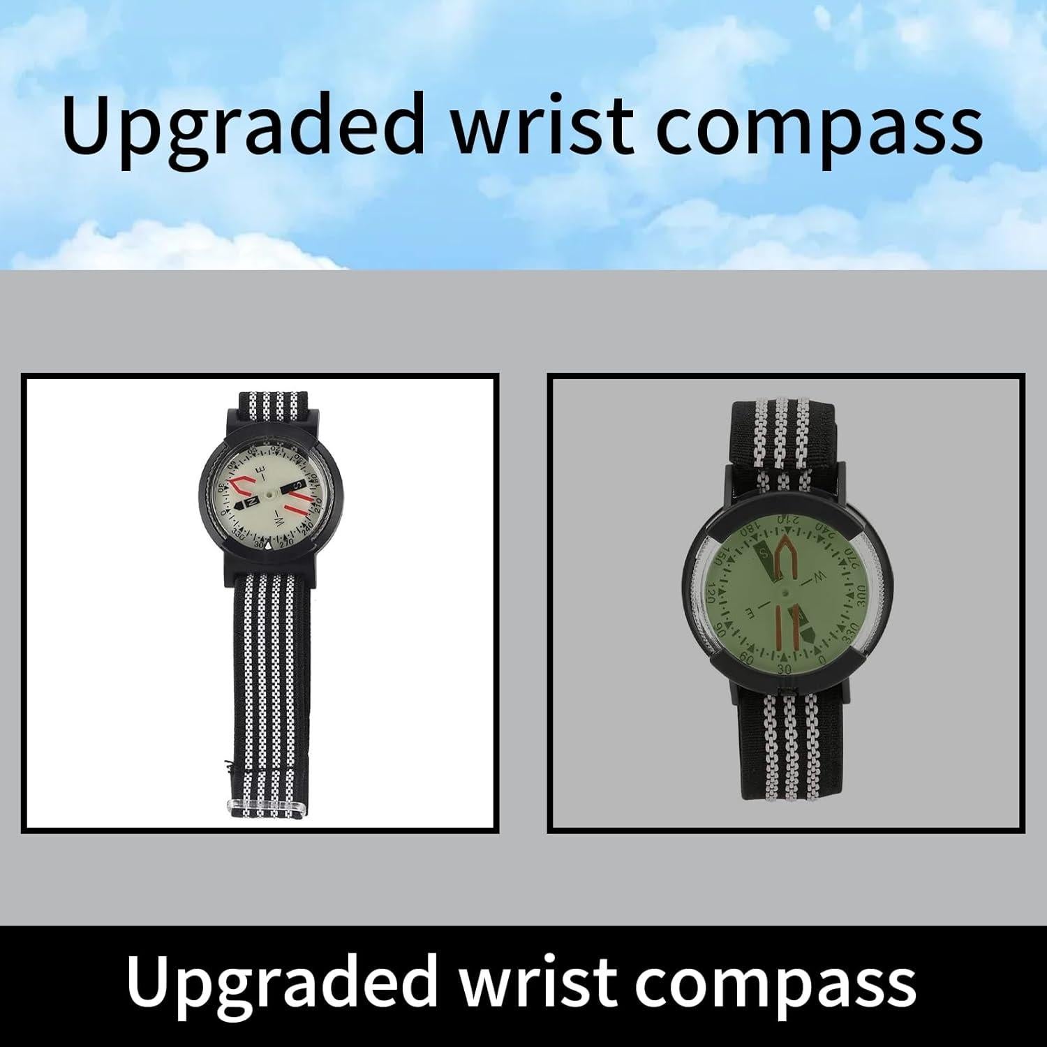 Reloj de brújula OUKENS portátil impermeable para camping