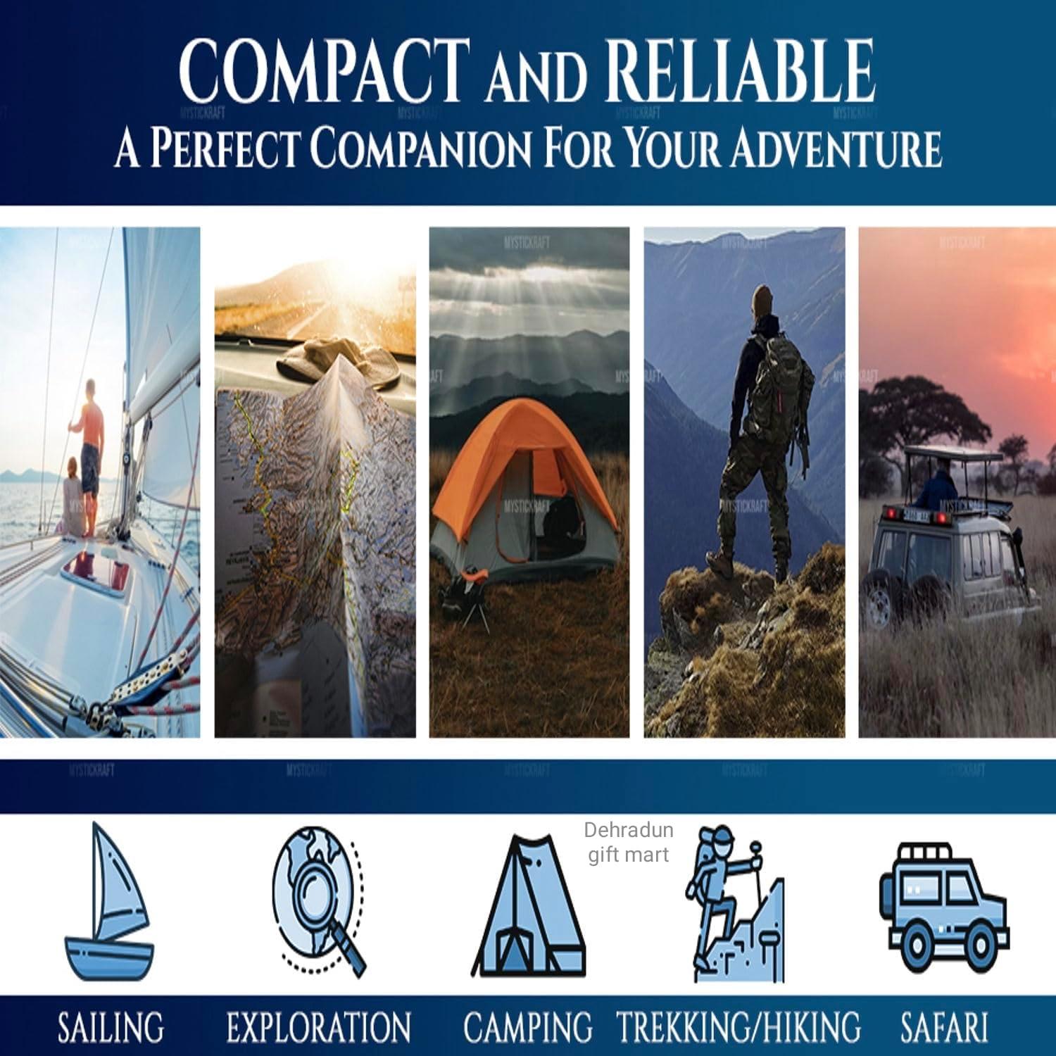 Brújula Vintage de Bronce Antiguo Dehradun 5cm con Funda de Cuero