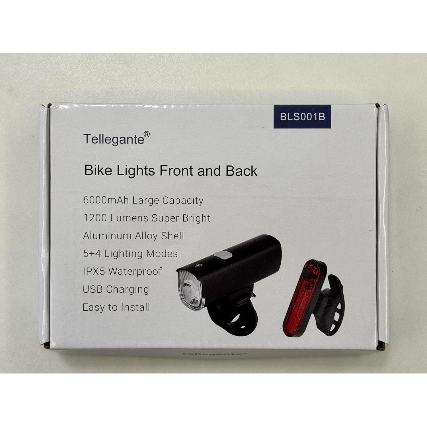 Luces de Bicicleta Tellegante 6000mAh 1200 Lúmenes IPX5