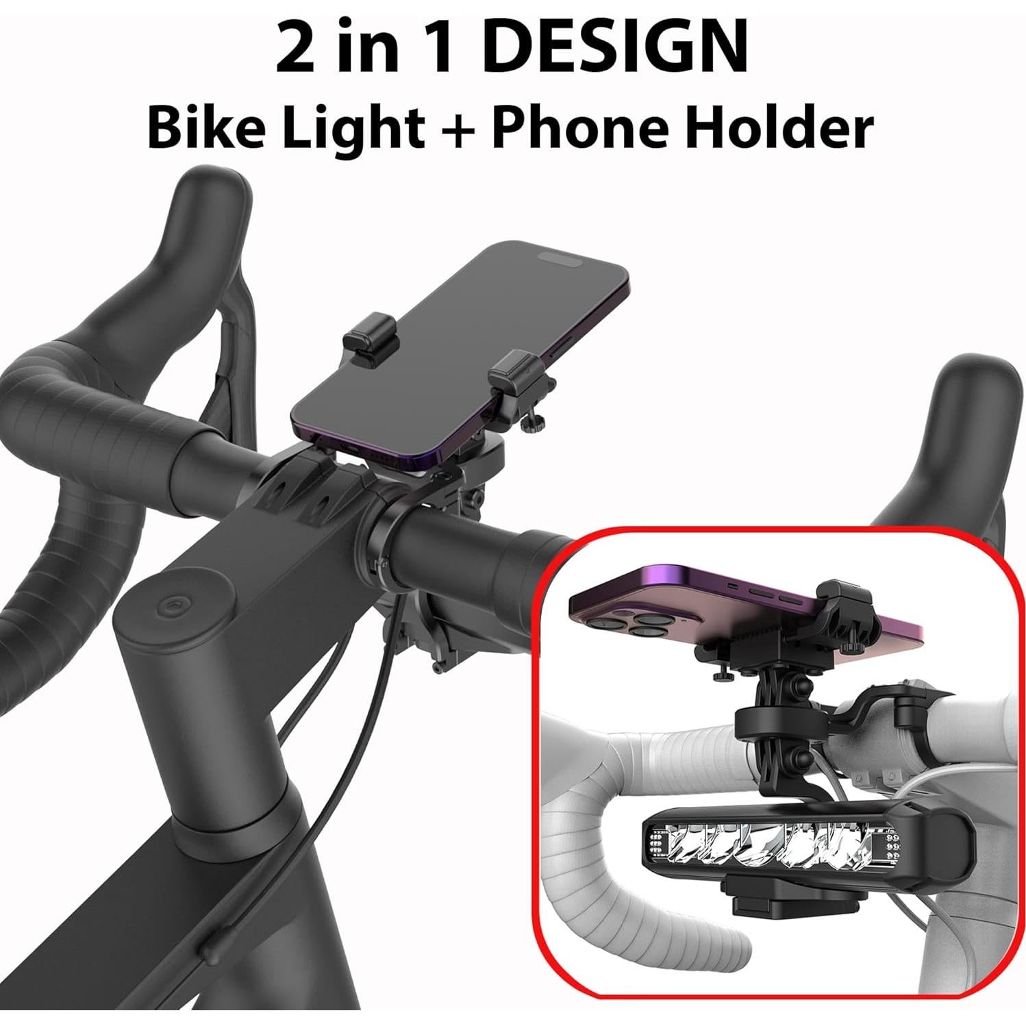 Luz de Bicicleta AKALATE M259 2600 Lúmenes Recargable USB C