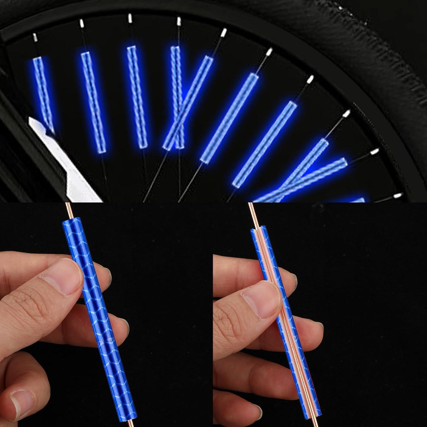 36 Cubiertas Reflectantes para Radios de Bicicleta Abeillo - Visibilidad 360°