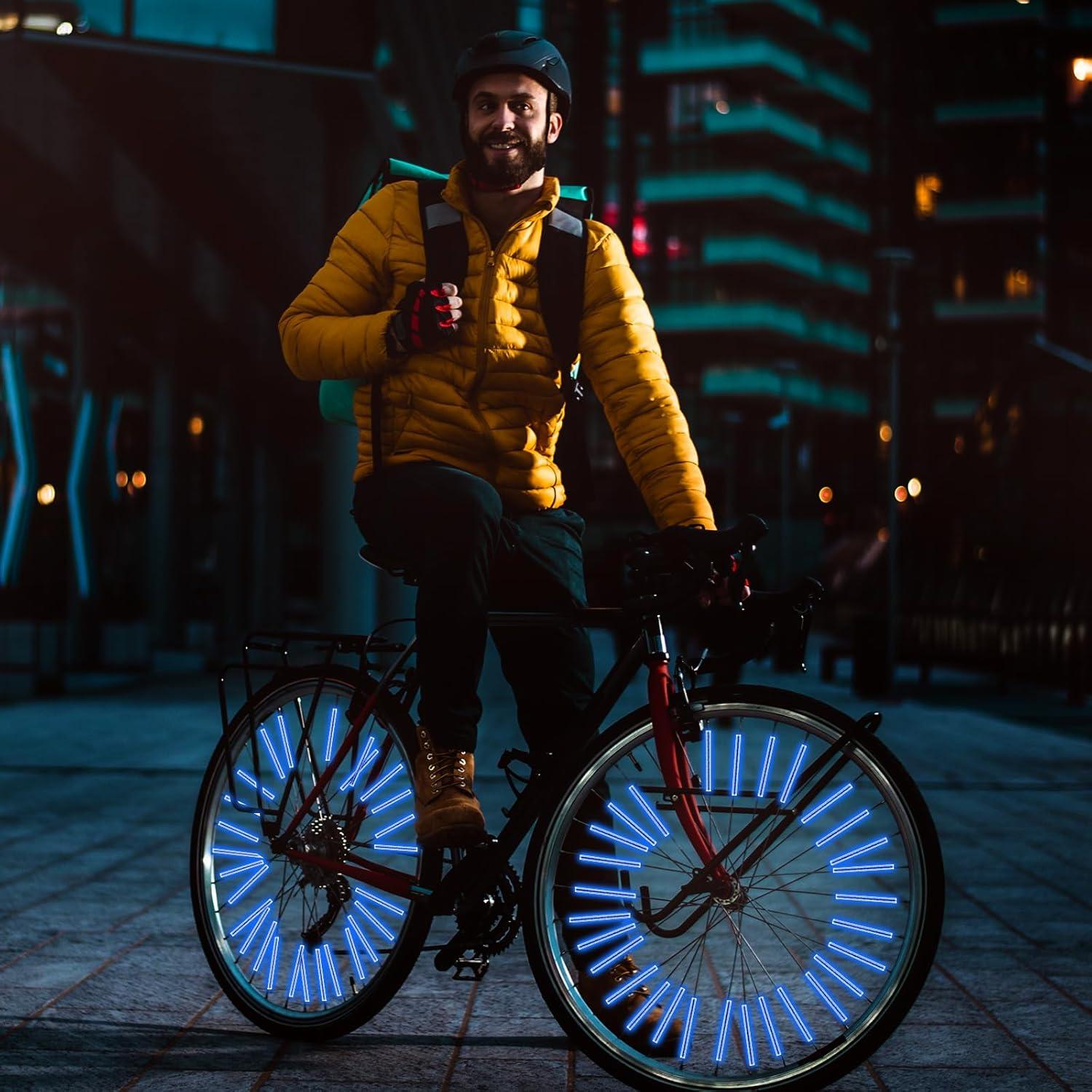 36 Cubiertas Reflectantes para Radios de Bicicleta Abeillo - Visibilidad 360°