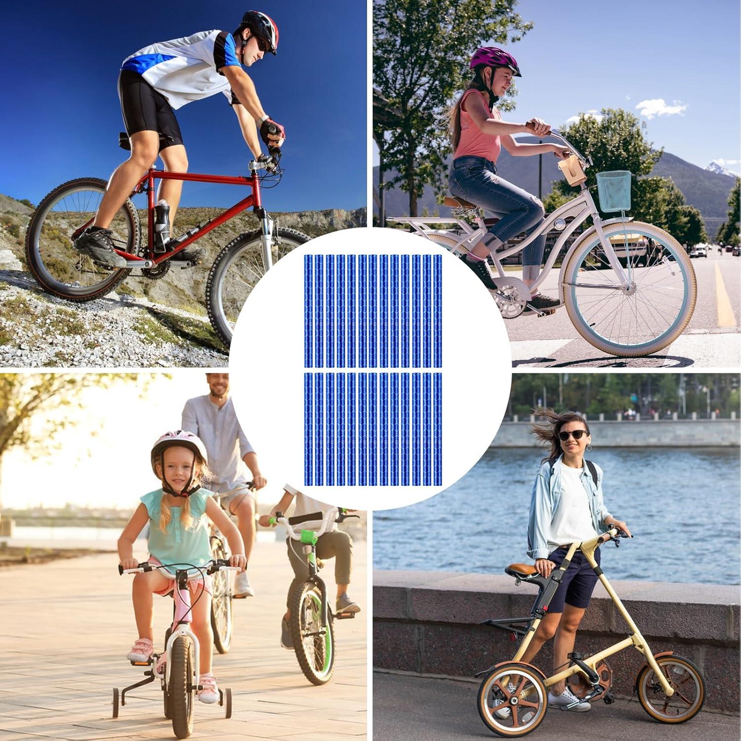 36 Cubiertas Reflectantes para Radios de Bicicleta Abeillo - Visibilidad 360°