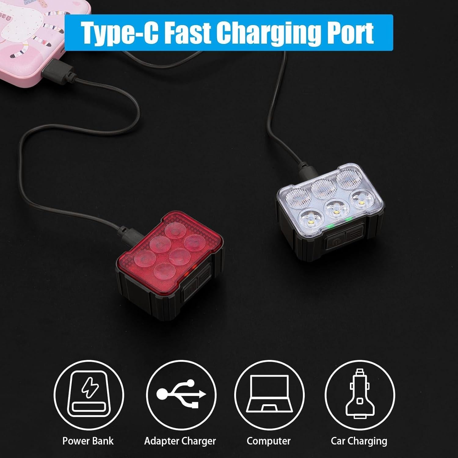 Juego de Luces de Bicicleta Ofiswadi Zixingchedeng2 Recargables