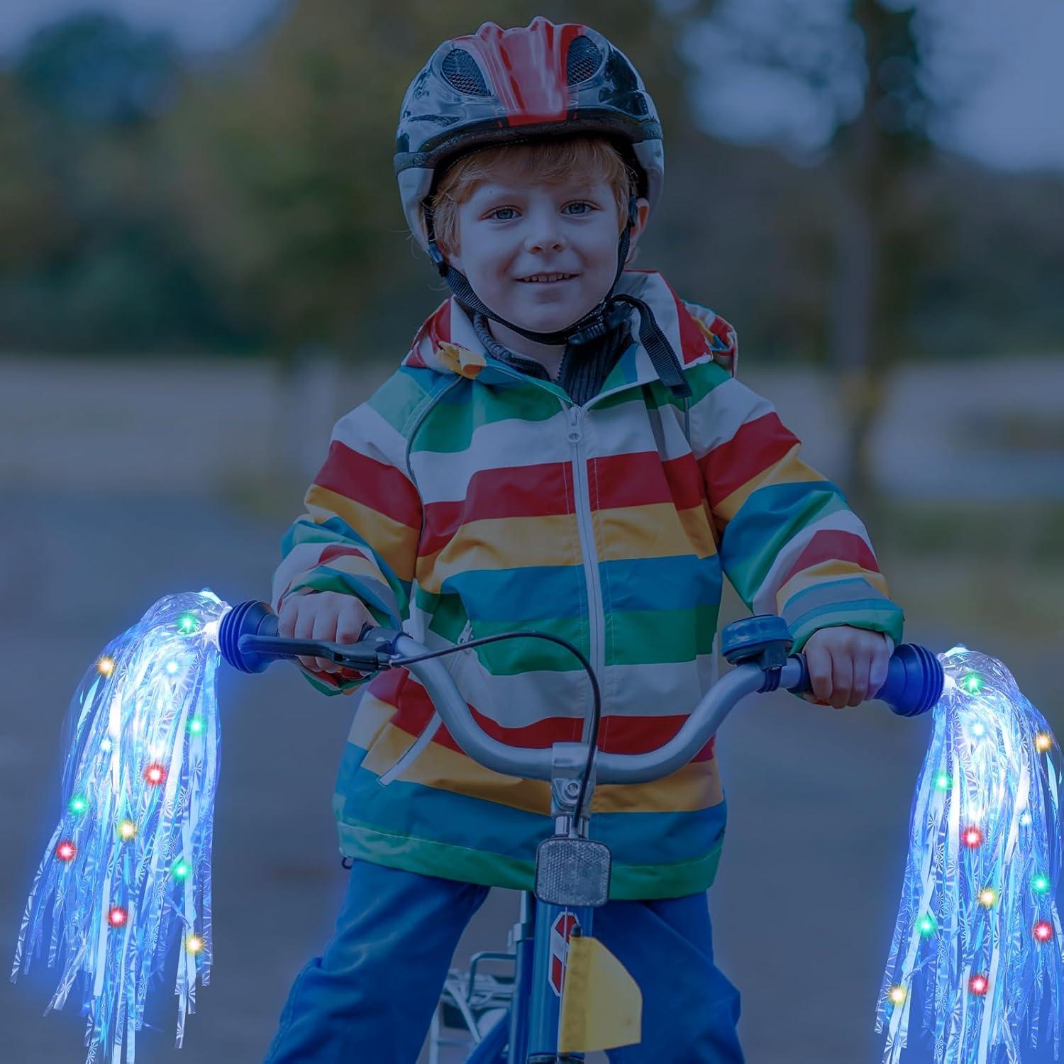 4 Luces LED Streamers para Bicicleta Wavwavw - Azul y Rosa