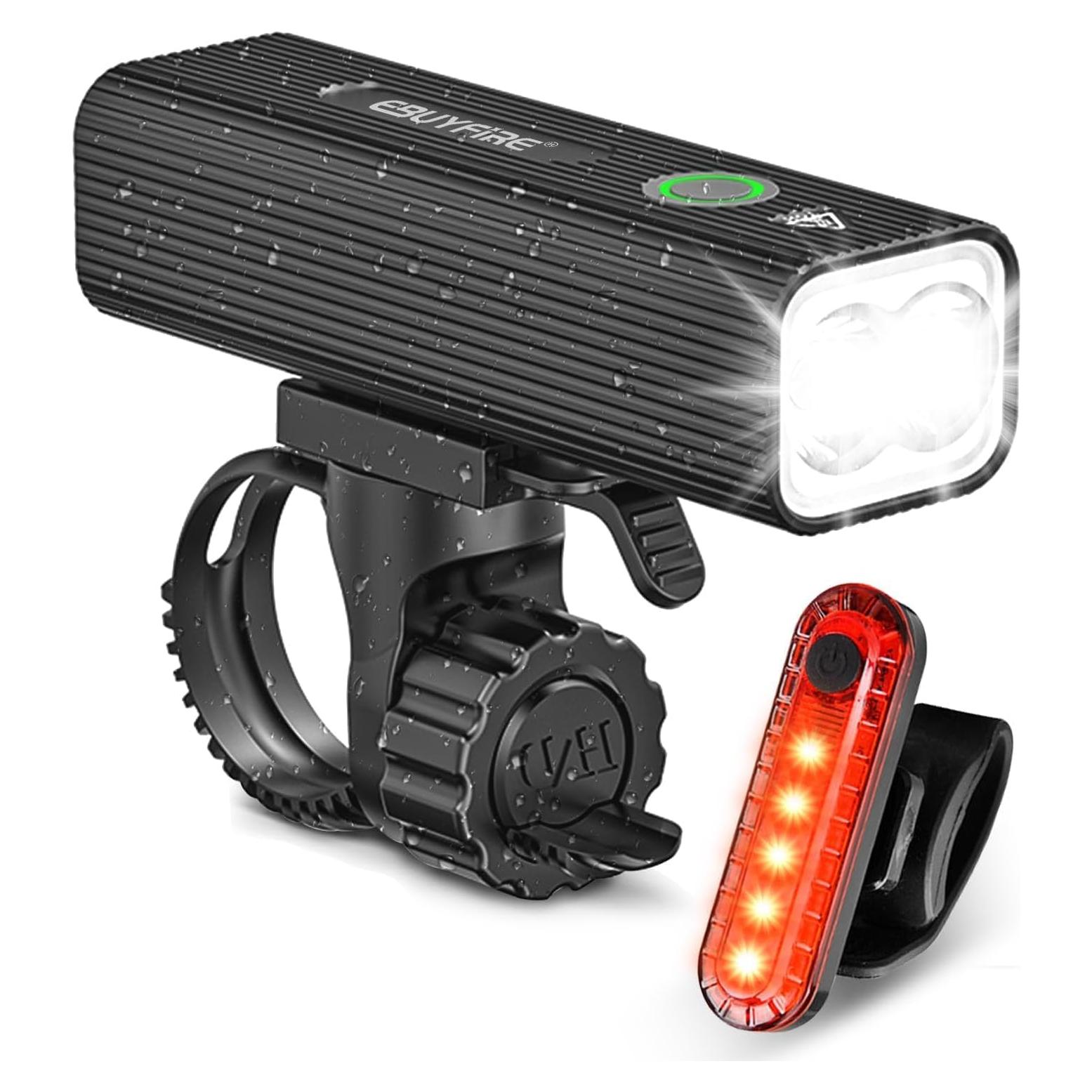 Juego de Luces de Bicicleta EBUYFIRE Recargables USB IPX5