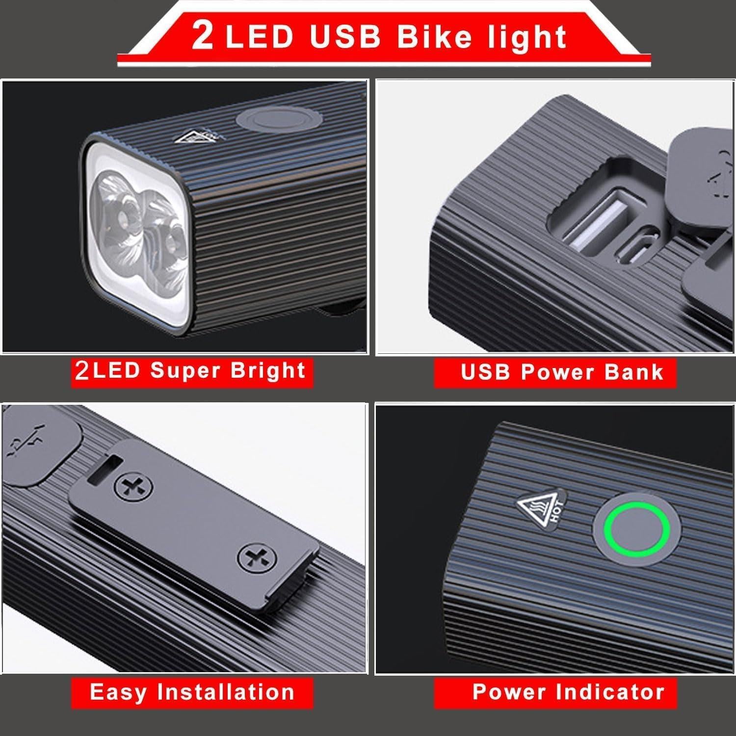 Juego de Luces de Bicicleta EBUYFIRE Recargables USB IPX5