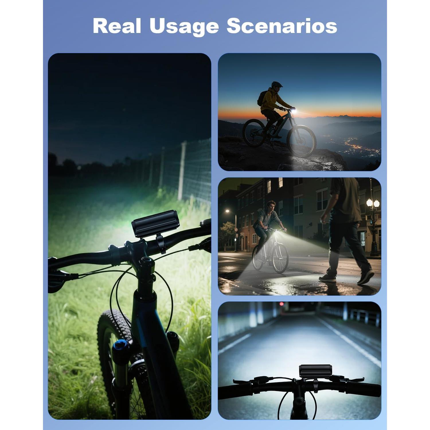 Luz Frontal de Bicicleta POWVINE EOS630 2000 Lúmenes Recargable