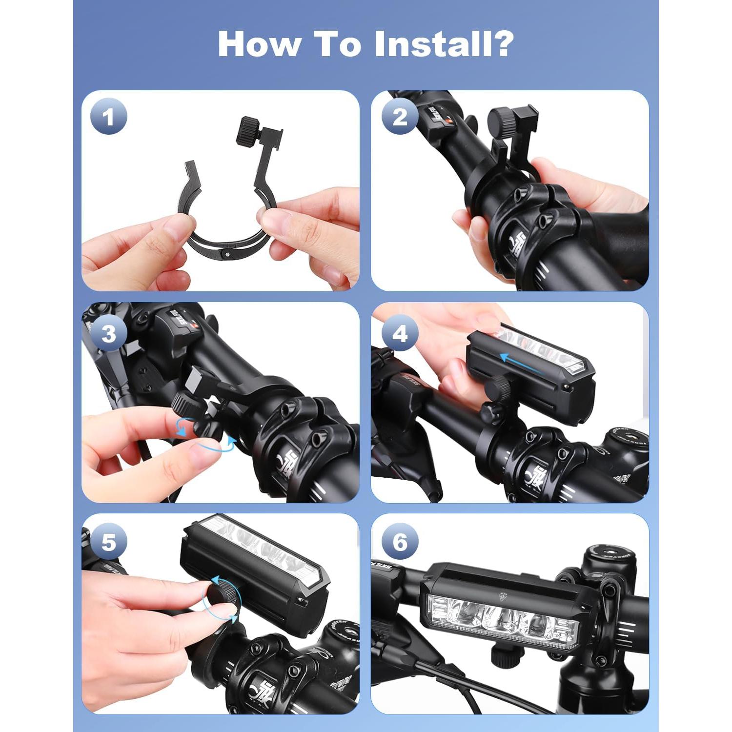 Luz Frontal de Bicicleta POWVINE EOS630 2000 Lúmenes Recargable