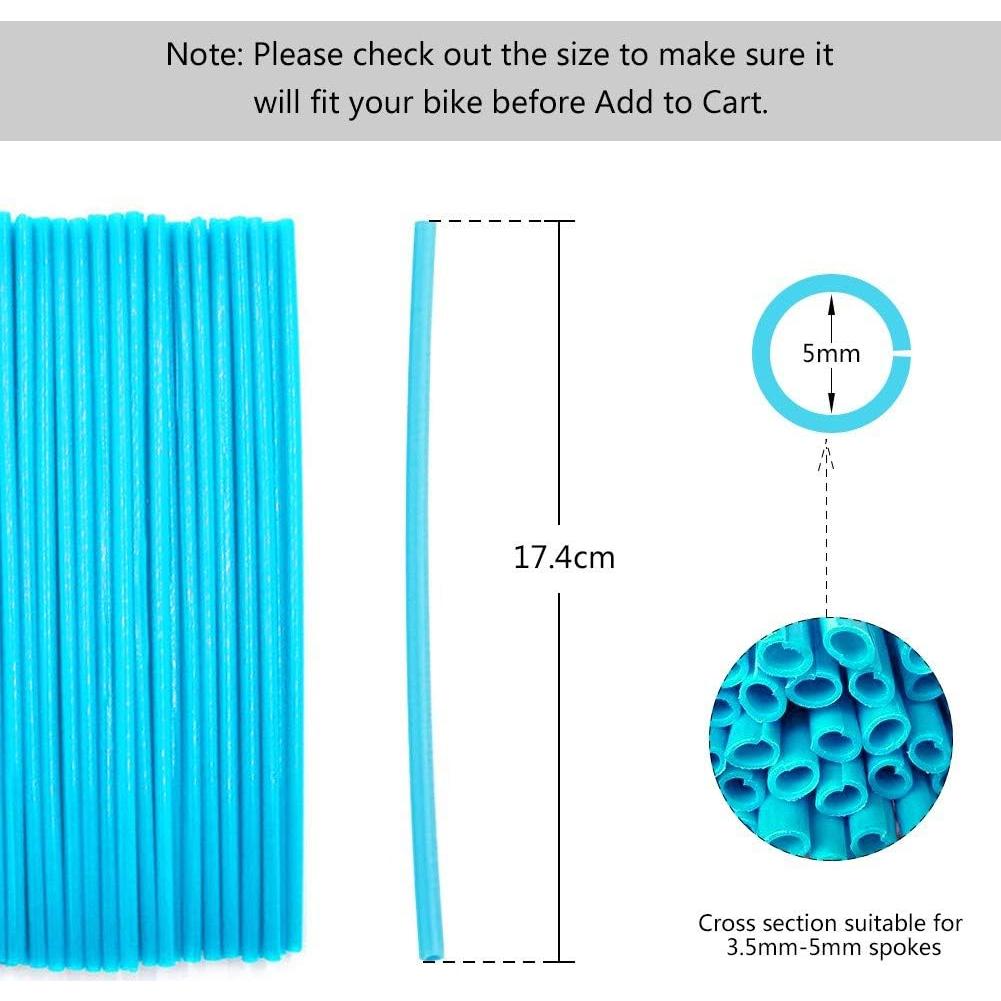 Cubiertas de Radios Universales Keenso 36 Piezas Azul Claro