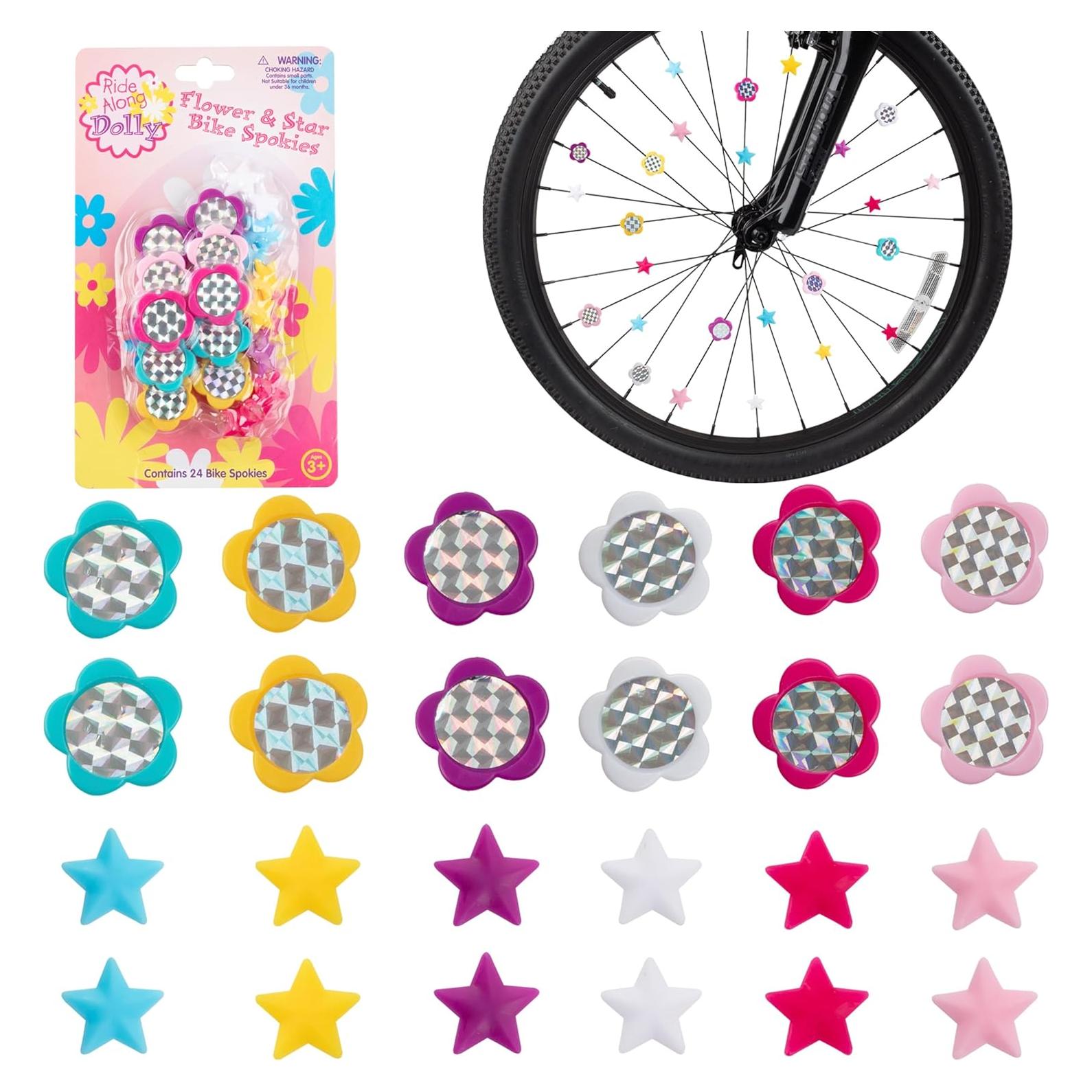 24 Adornos de Radios de Bicicleta Ride Along Dolly Multicolor