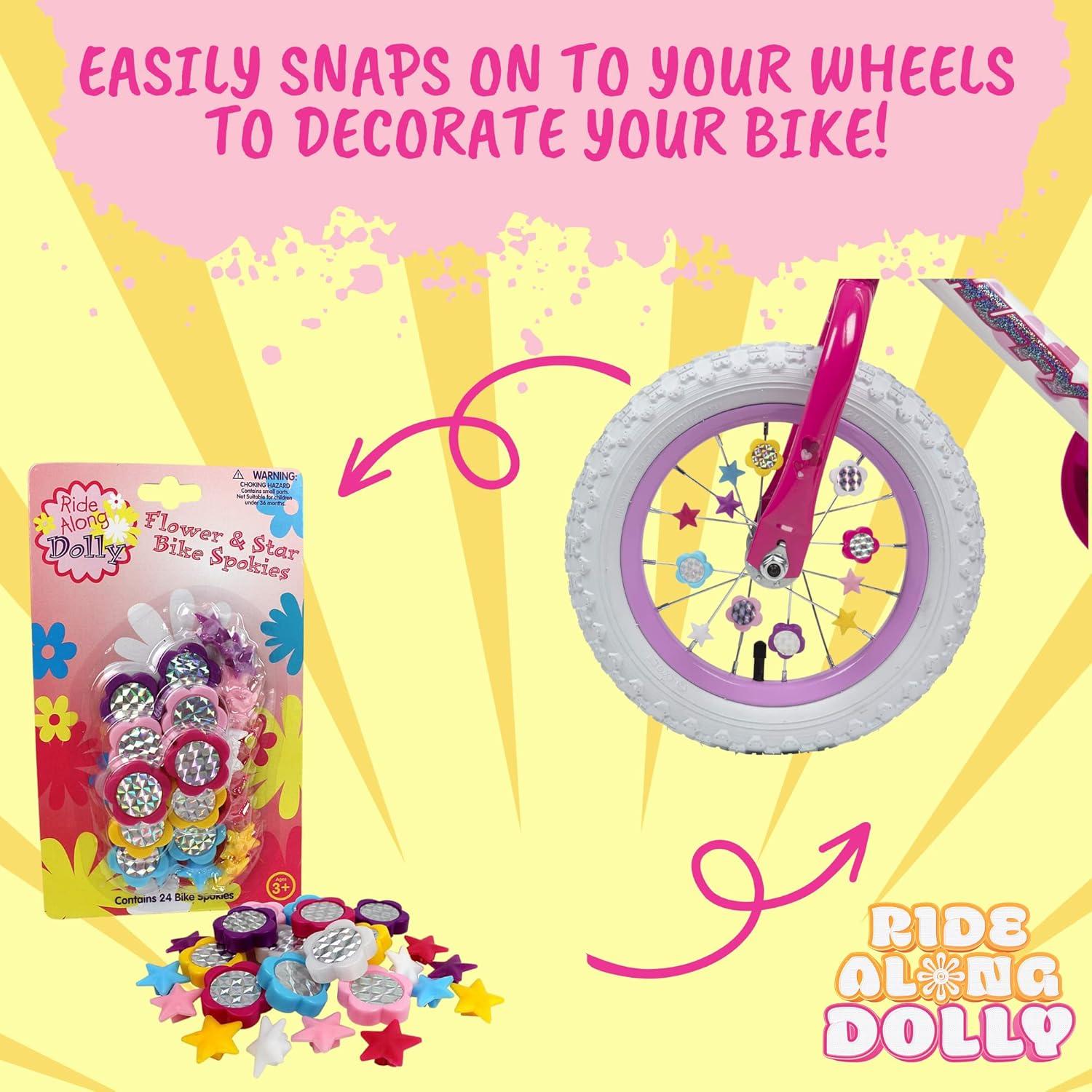 24 Adornos de Radios de Bicicleta Ride Along Dolly Multicolor
