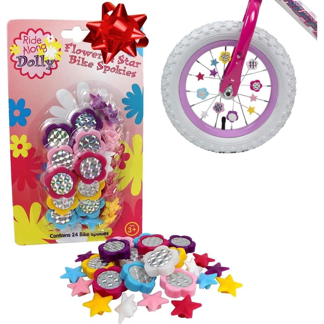 24 Adornos de Radios de Bicicleta Ride Along Dolly Multicolor