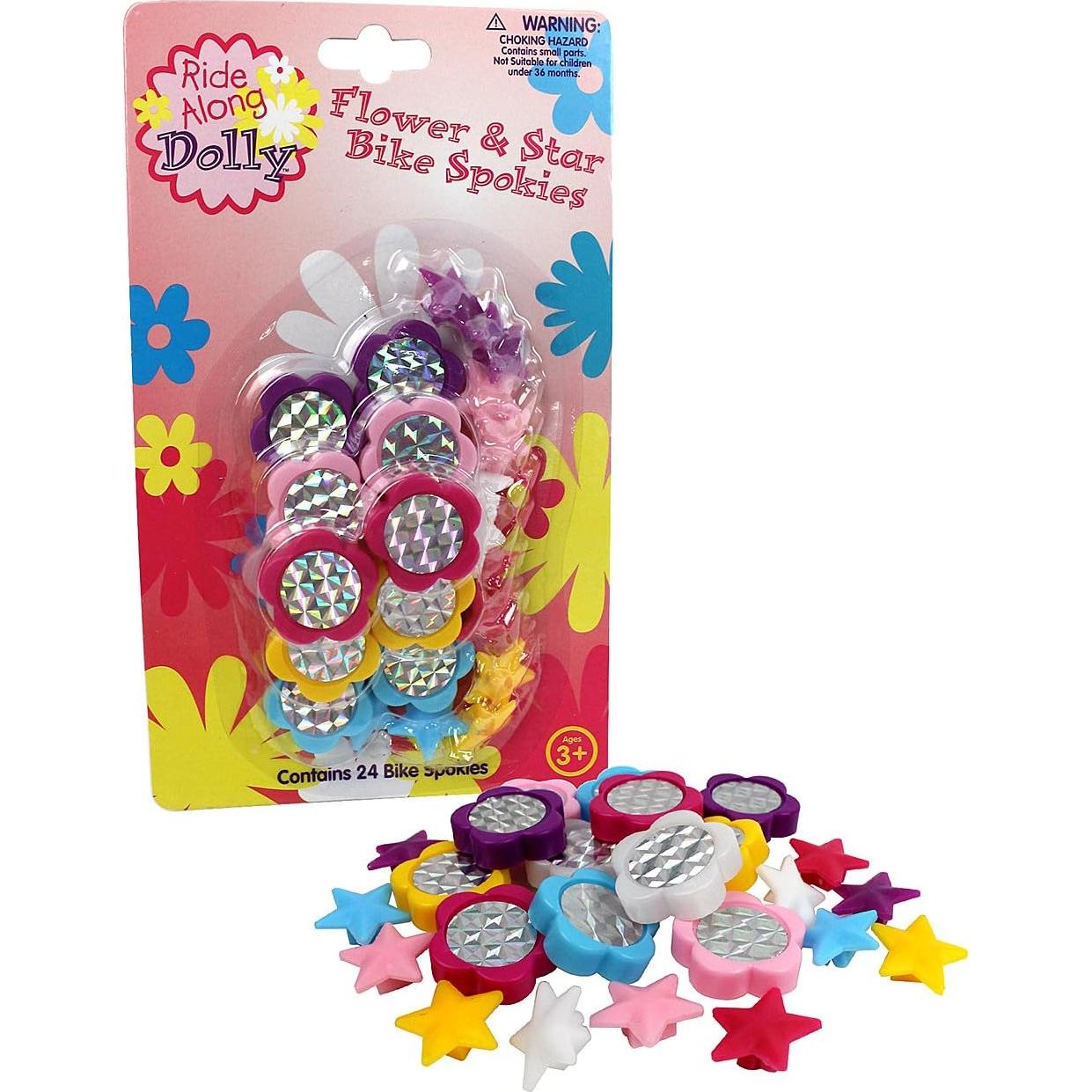 24 Adornos de Radios de Bicicleta Ride Along Dolly Multicolor