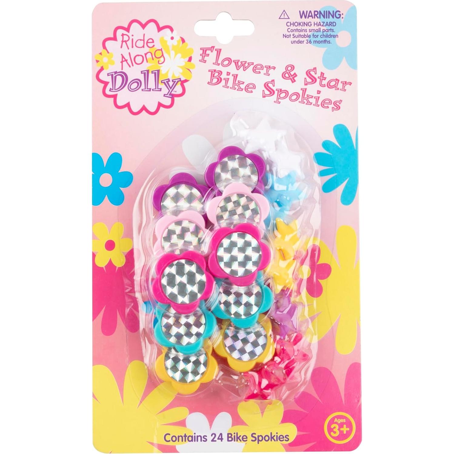 24 Adornos de Radios de Bicicleta Ride Along Dolly Multicolor