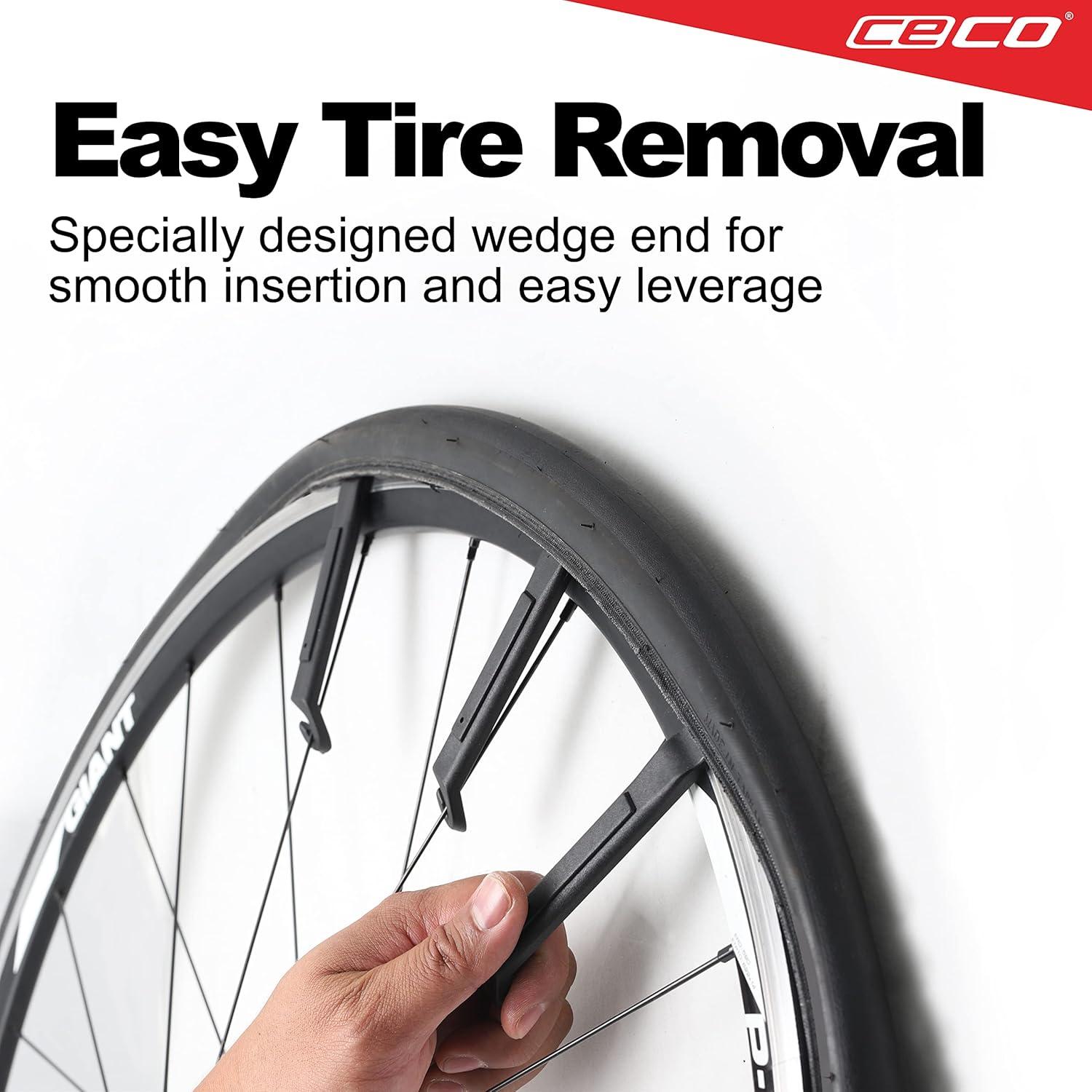 Palanca de Neumático de Bicicleta CECO - Juego de 3 Piezas - Nylon Reforzado