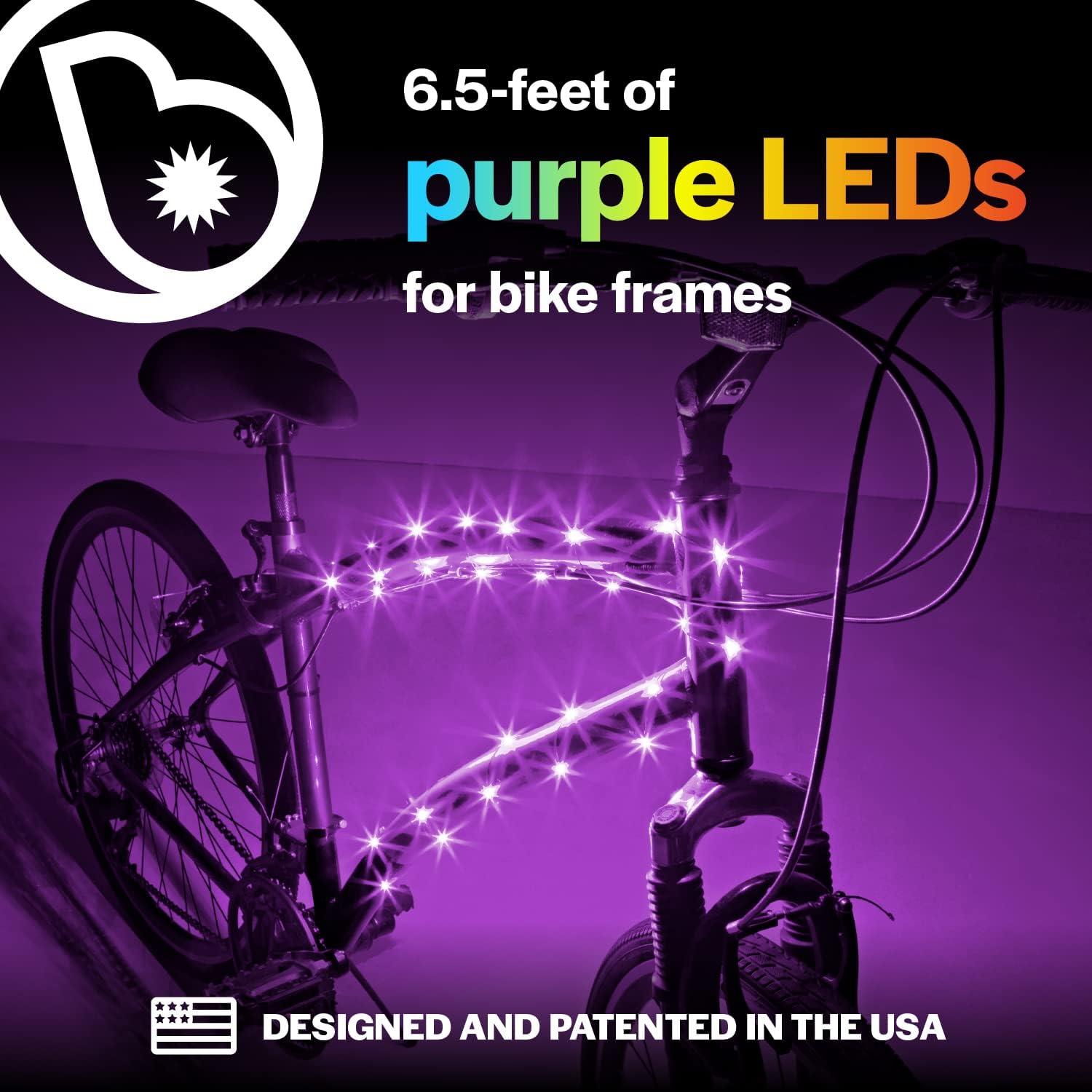 Luz LED para Bicicleta Brightz CosmicBrightz 1.98m Color Púrpura