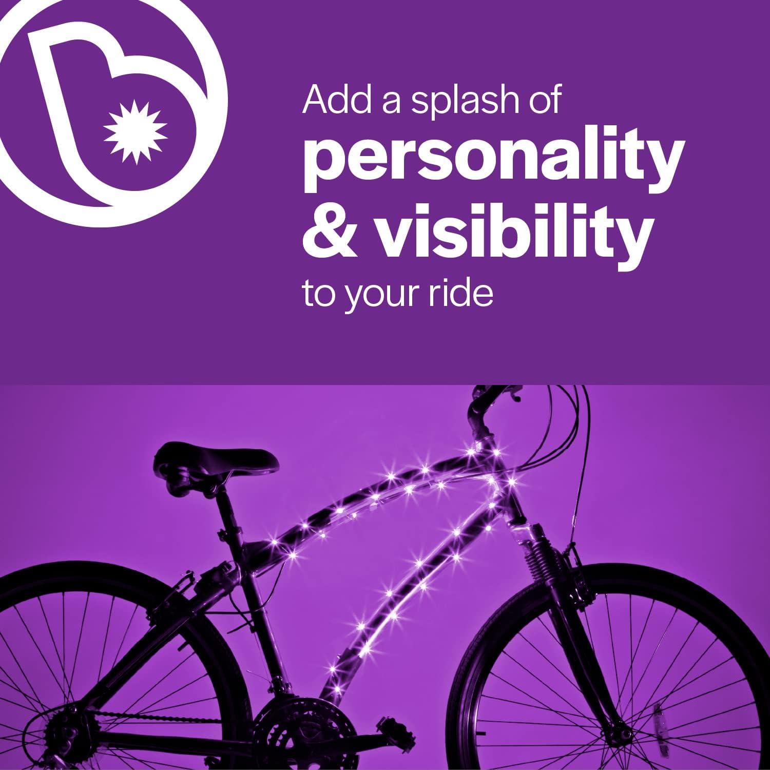 Luz LED para Bicicleta Brightz CosmicBrightz 1.98m Color Púrpura