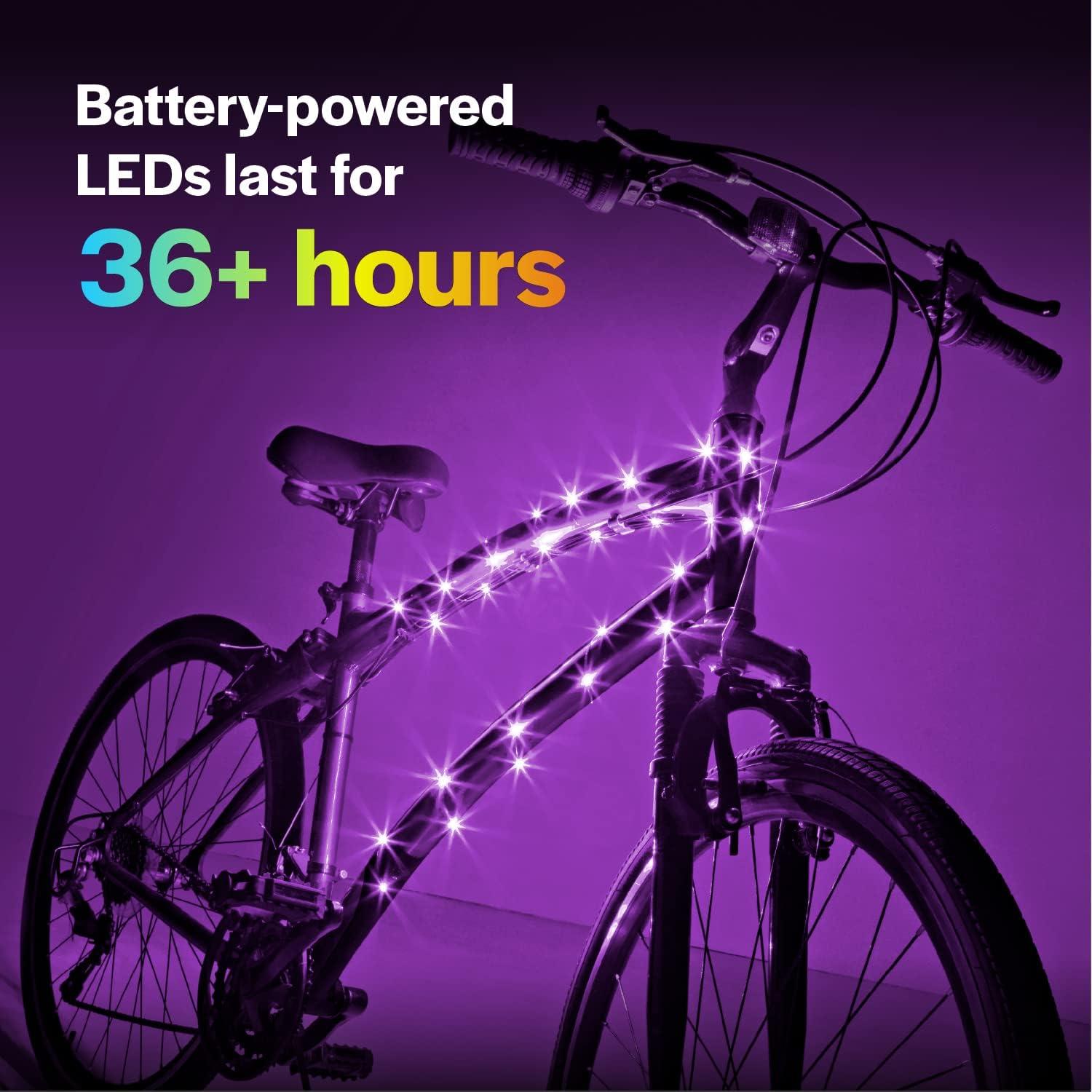 Luz LED para Bicicleta Brightz CosmicBrightz 1.98m Color Púrpura