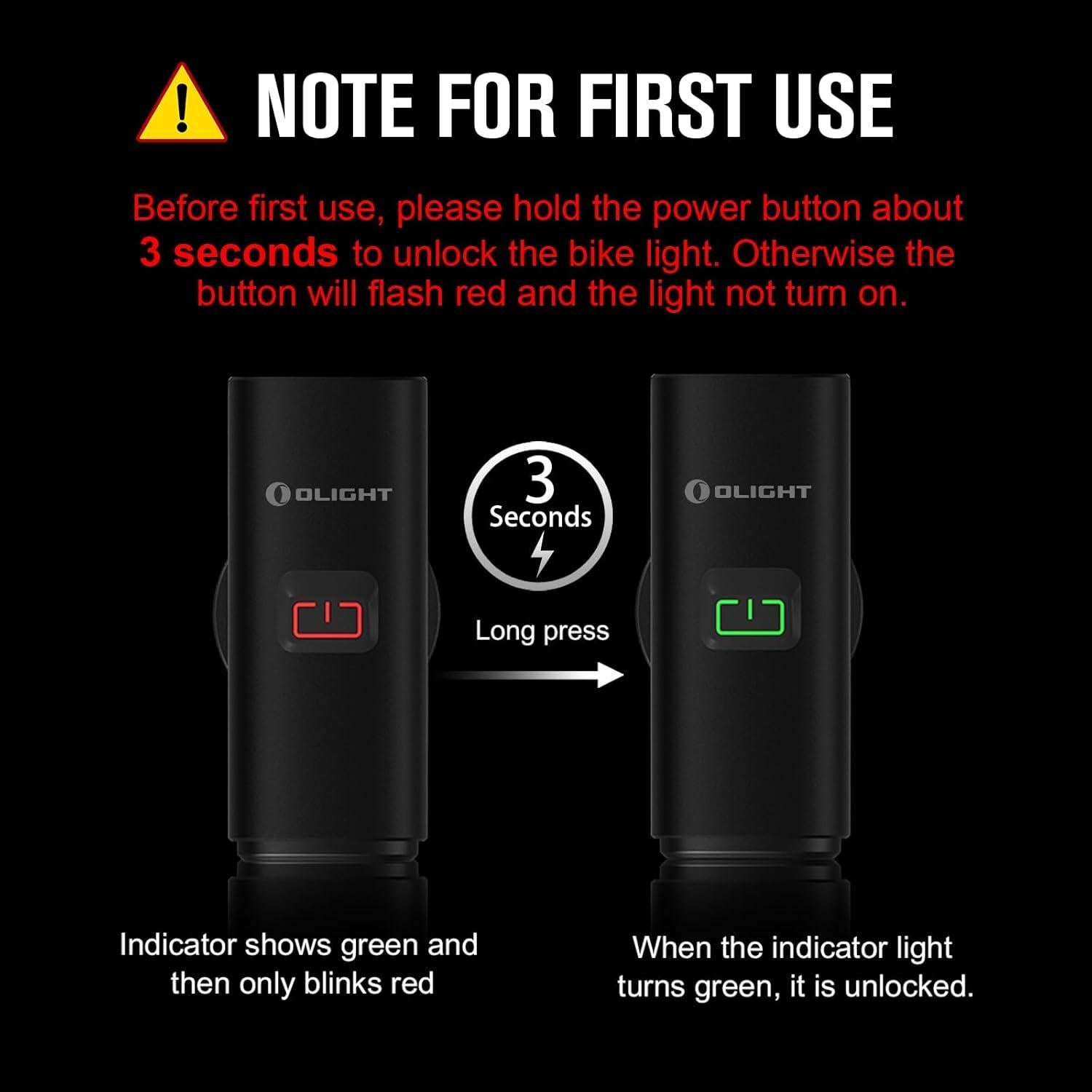 OLIGHT RN 400 Luz LED Recargable 400 Lúmenes Impermeable Negro