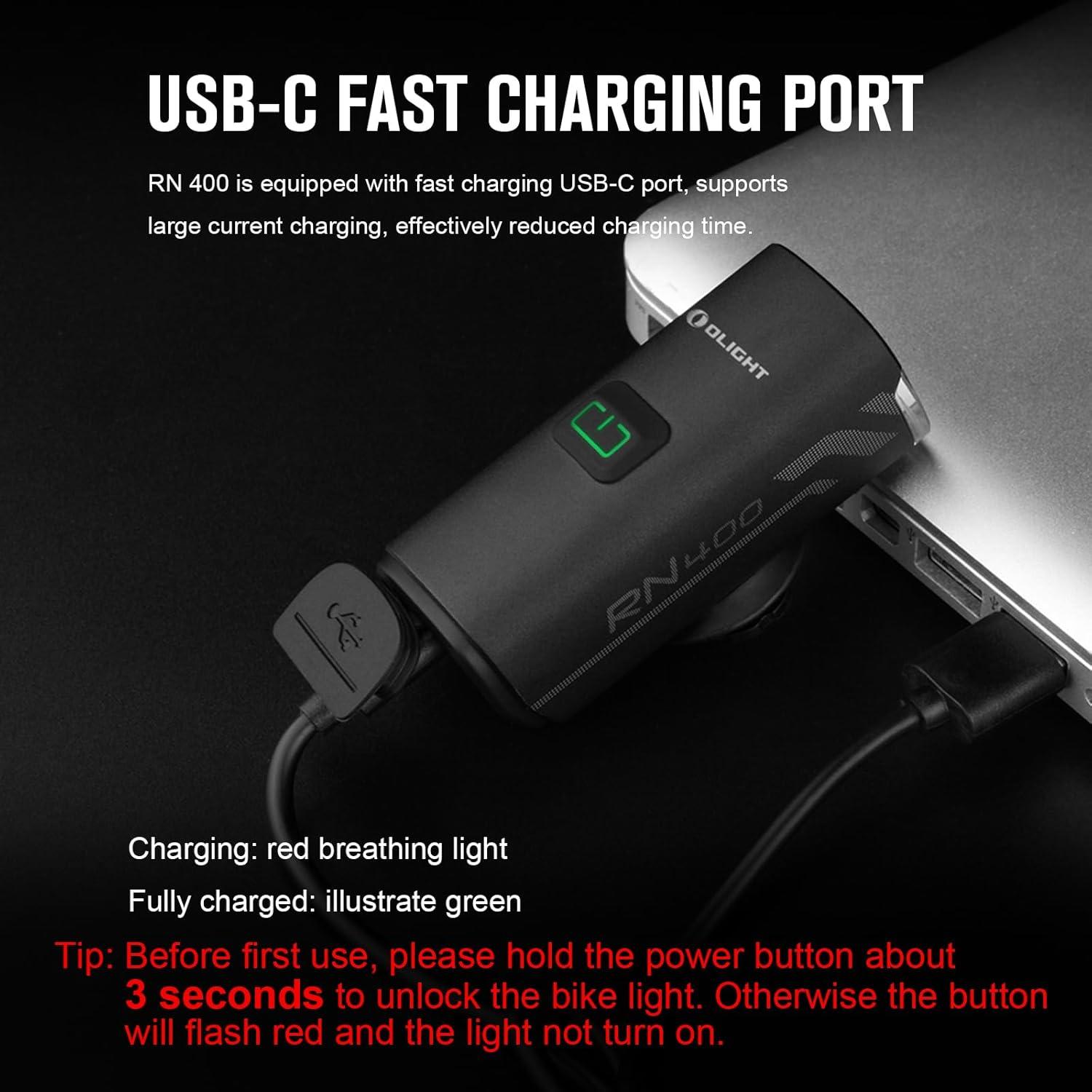 OLIGHT RN 400 Luz LED Recargable 400 Lúmenes Impermeable Negro