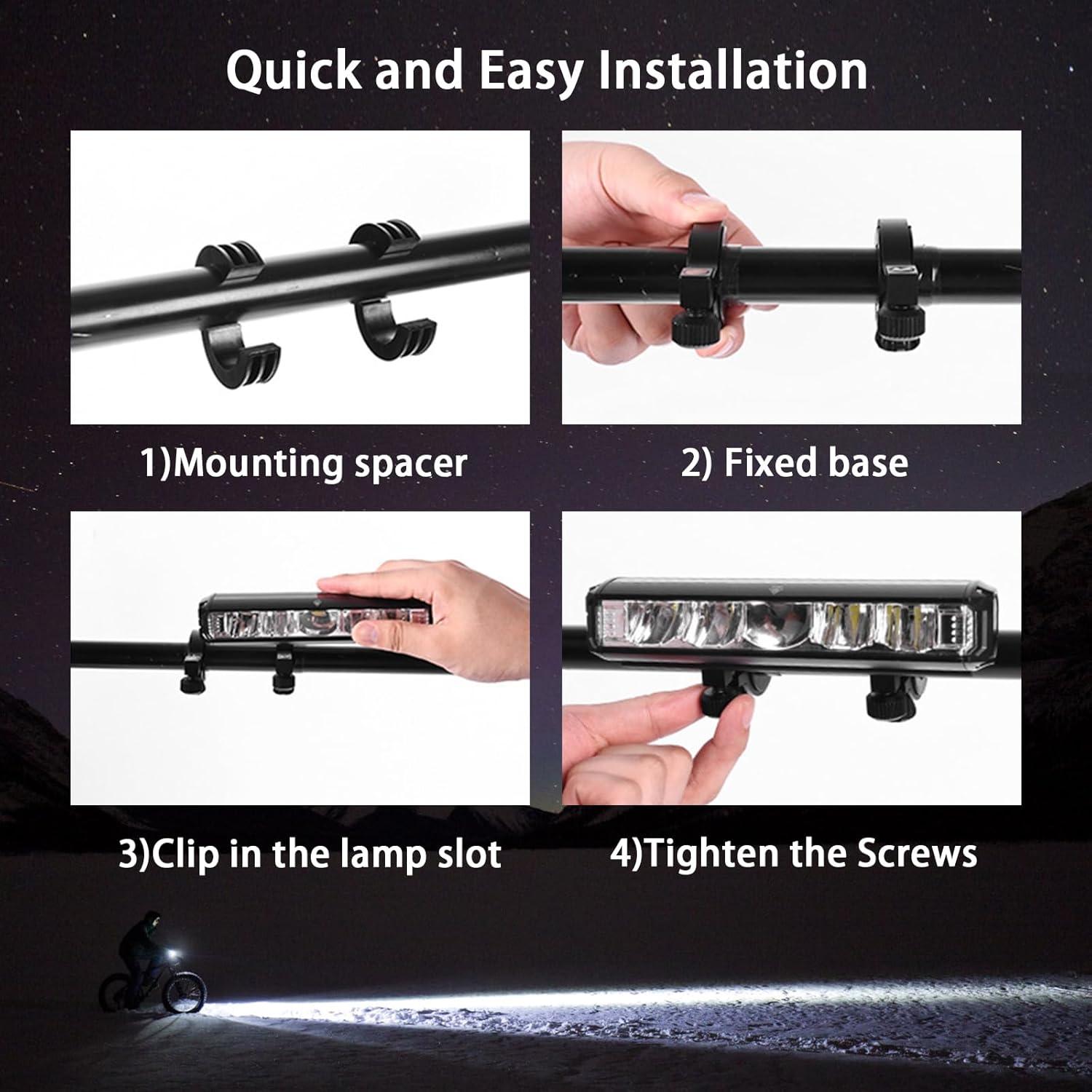 Faro LED Recargable Suruid 1800 Lúmenes Impermeable para Bicicleta