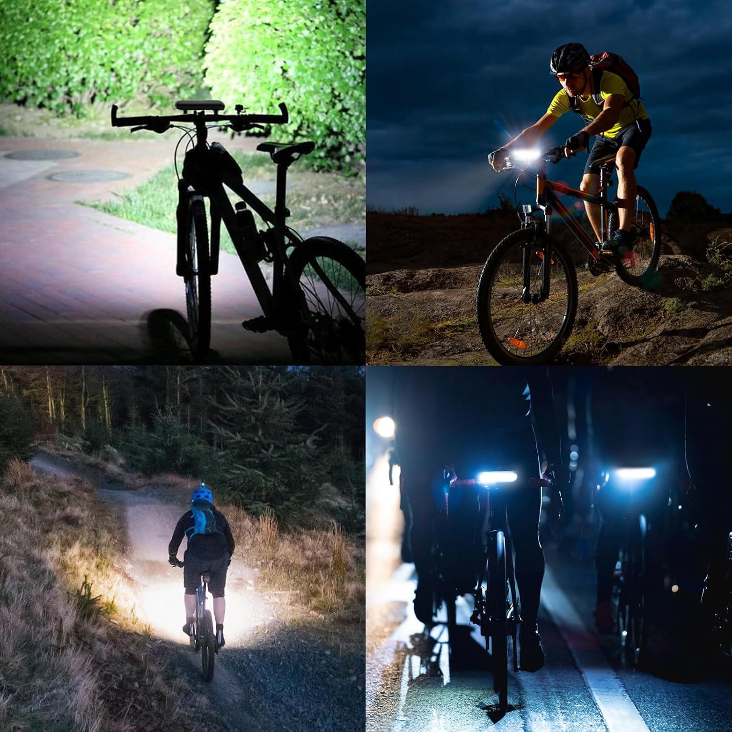 Faro LED Recargable Suruid 1800 Lúmenes Impermeable para Bicicleta