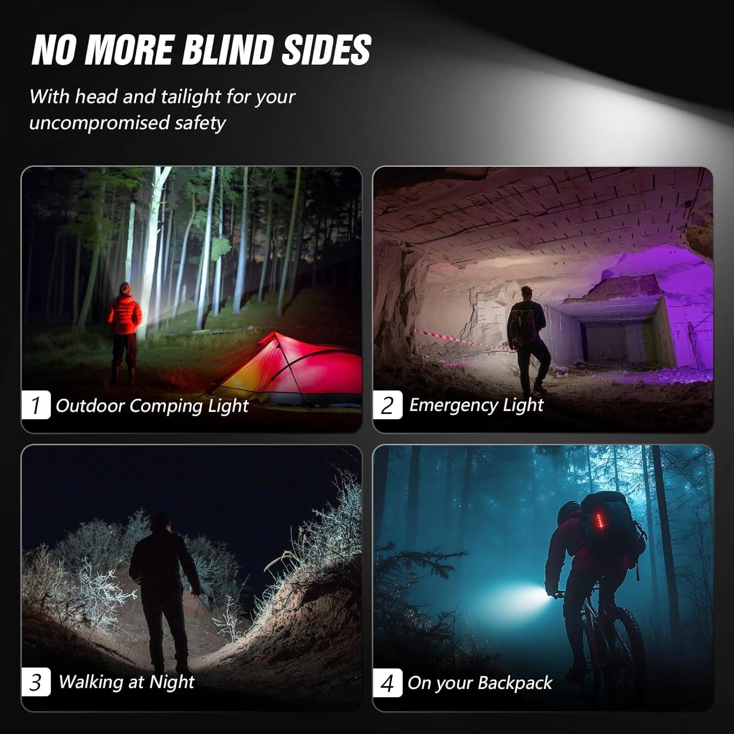 Juego de Luces para Bicicleta WGGE 300 Lúmenes Recargable USB