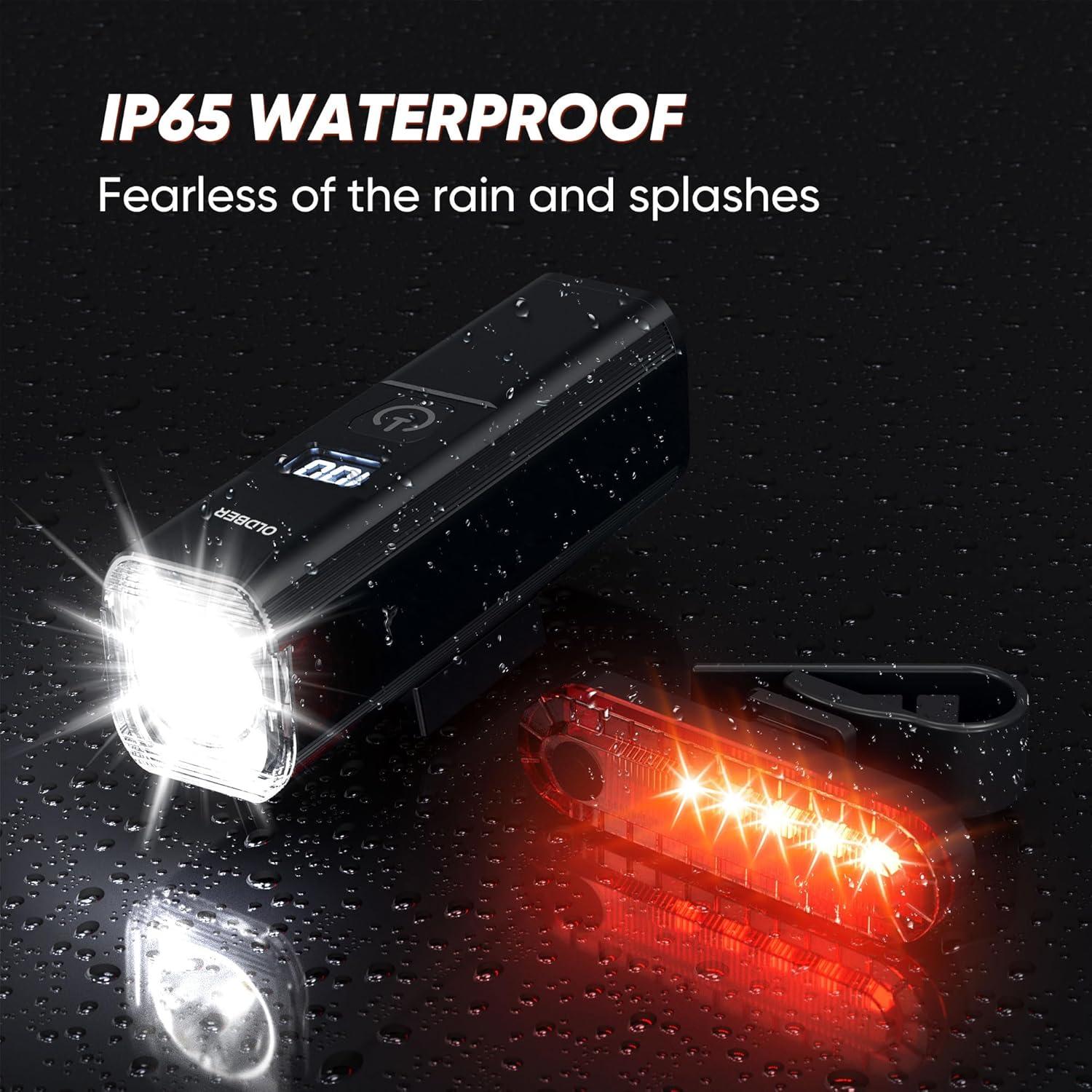 Luces de Bicicleta OLDBER QB106 Recargables 1200 Lúmenes IP65