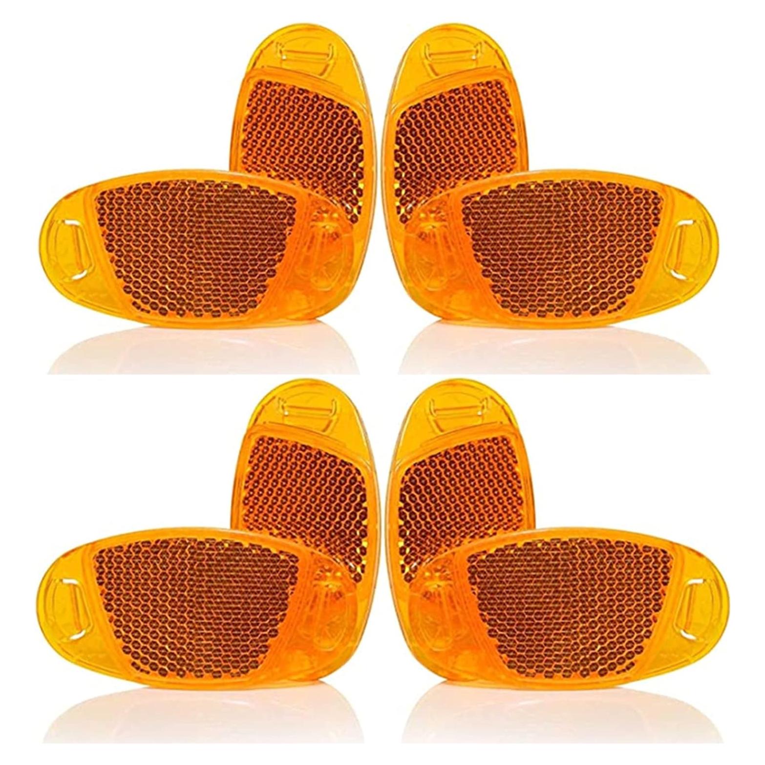 8 Reflectores de Rueda para Bicicleta XHBTS - Amarillo y Blanco