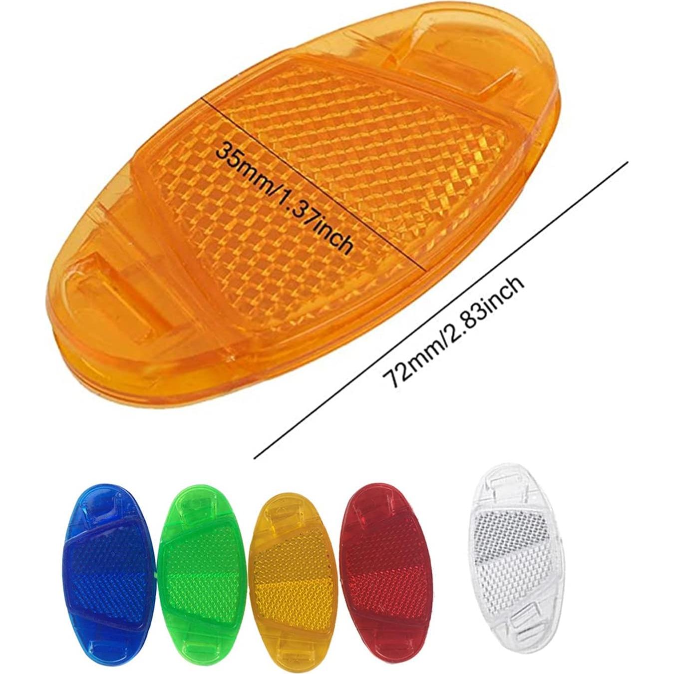 8 Reflectores de Rueda para Bicicleta XHBTS - Amarillo y Blanco