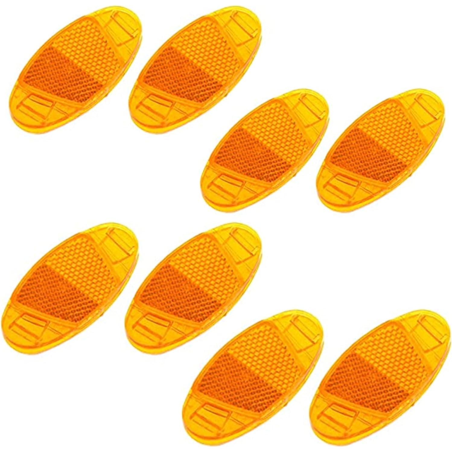 8 Reflectores de Rueda para Bicicleta XHBTS - Amarillo y Blanco