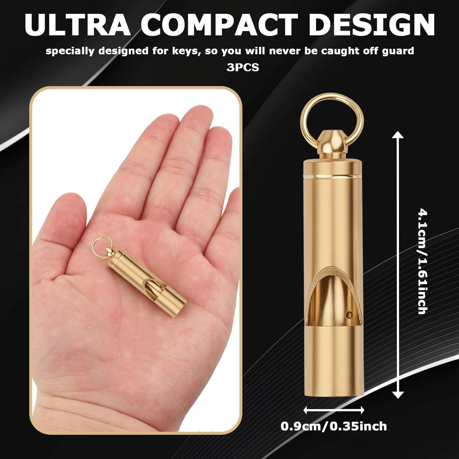 Paquete de 3 Silbatos de Emergencia de Latón Pretwad 125 dB