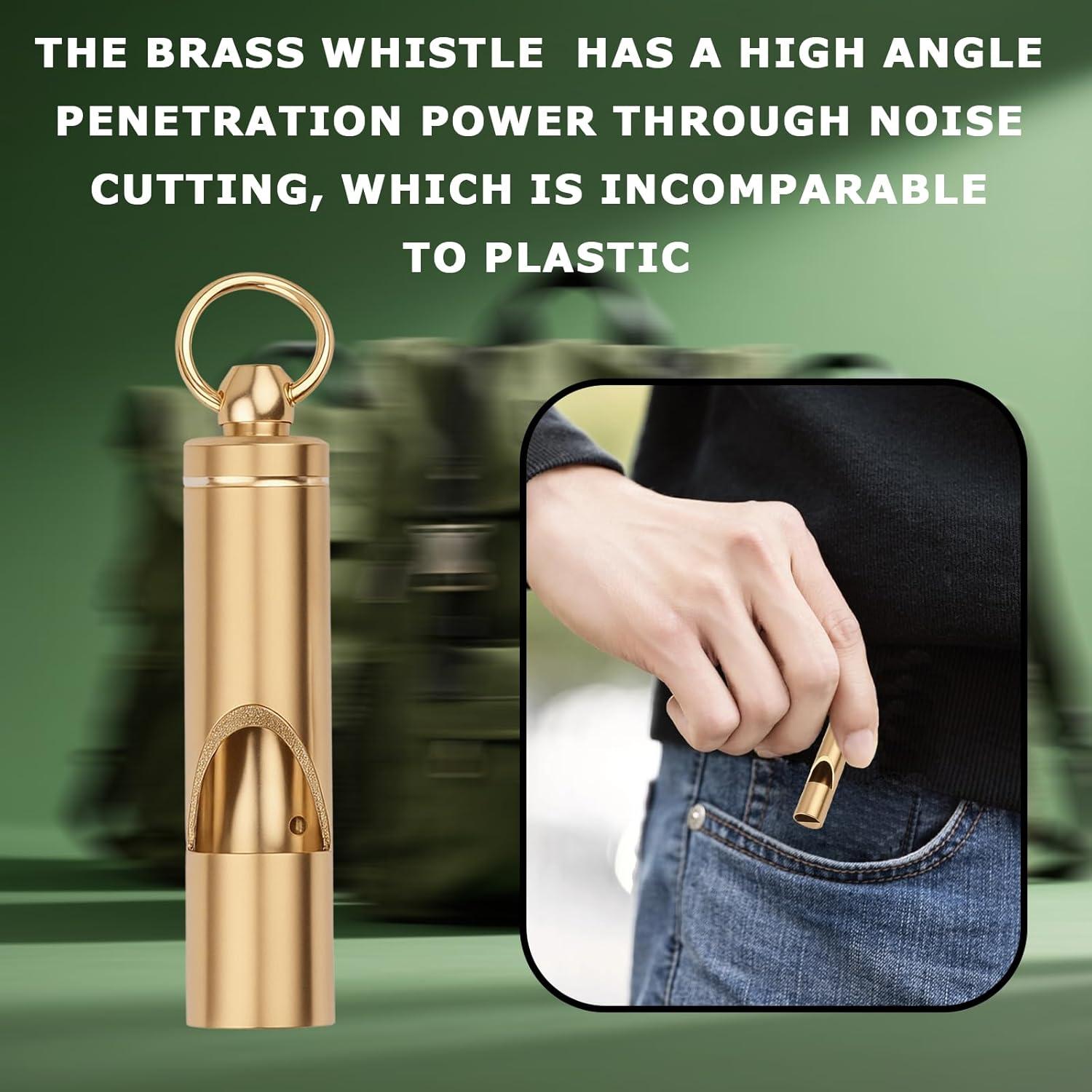 Paquete de 3 Silbatos de Emergencia de Latón Pretwad 125 dB