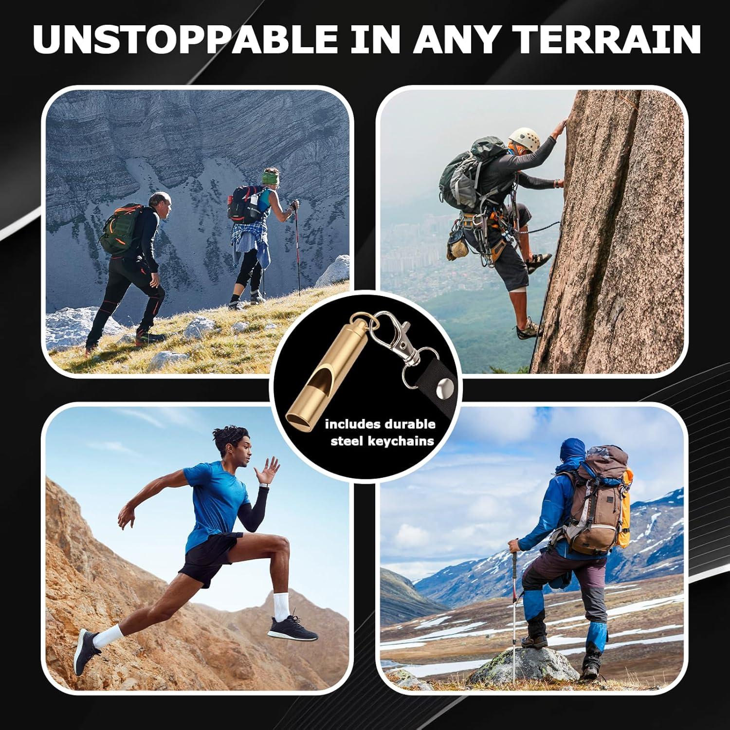 Paquete de 3 Silbatos de Emergencia de Latón Pretwad 125 dB