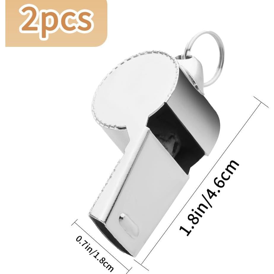 Silbato Bsofing de Acero Inoxidable con Cordón - 2 Piezas