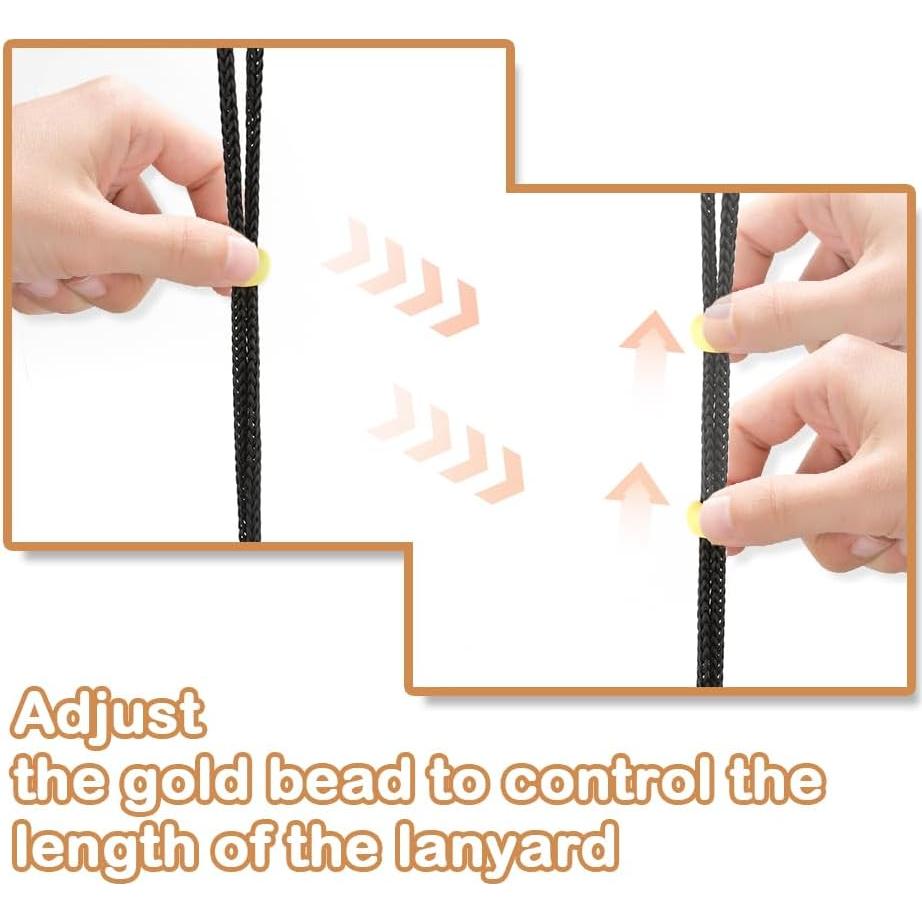 Silbato Bsofing de Acero Inoxidable con Cordón - 2 Piezas