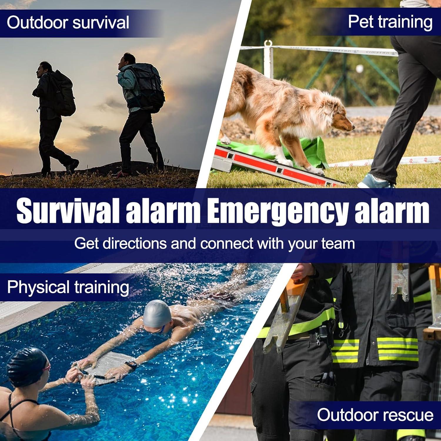 2 Silbatos de Emergencia de Titanio Yuomeaz 120db con Cordón