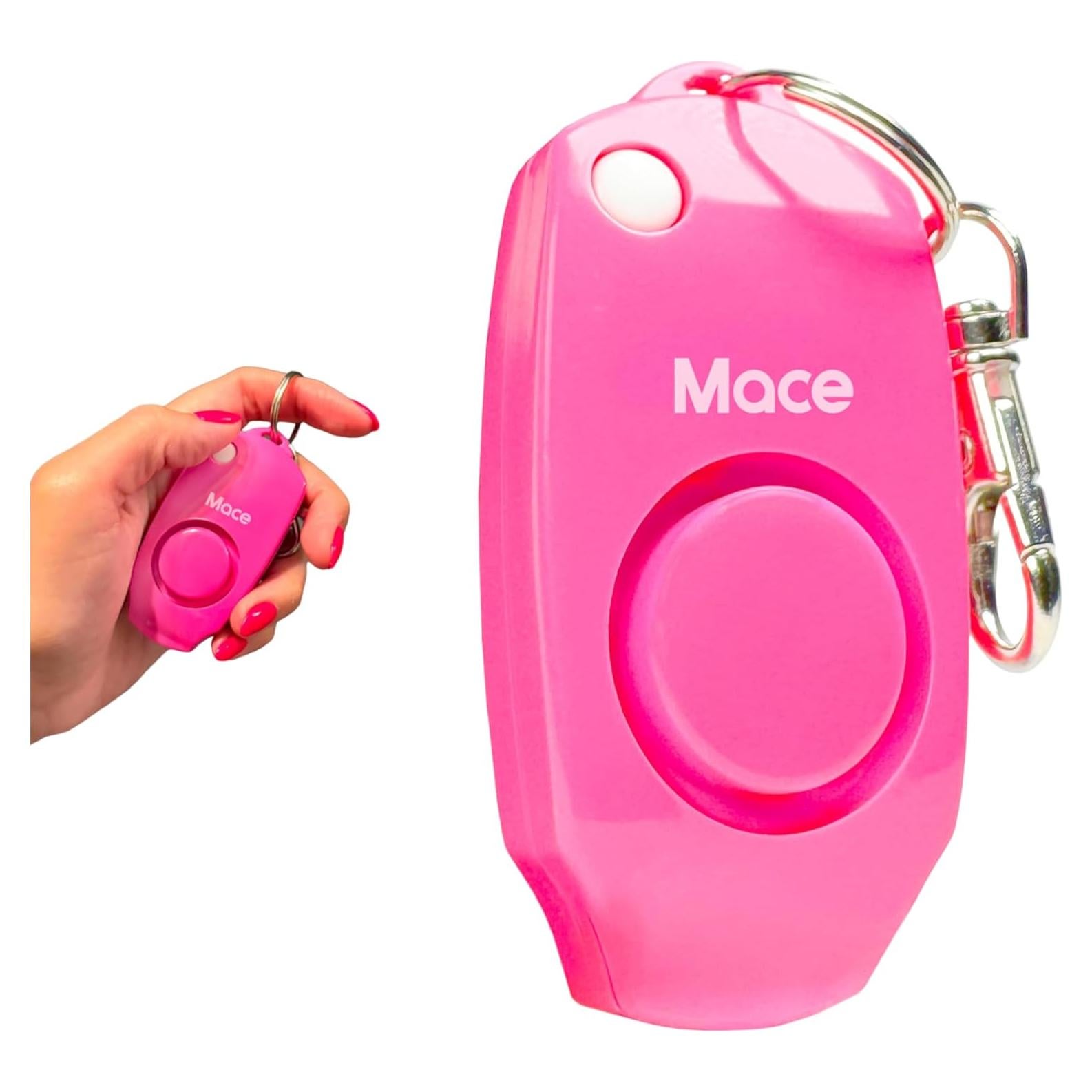Alarma Personal Mace Rosa Neón - Sirena 130dB y Silbato