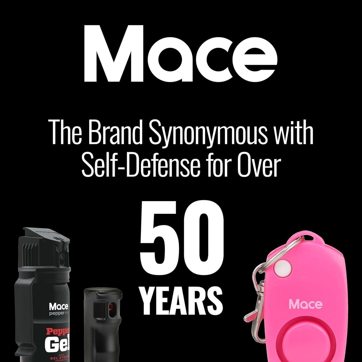 Alarma Personal Mace Rosa Neón - Sirena 130dB y Silbato