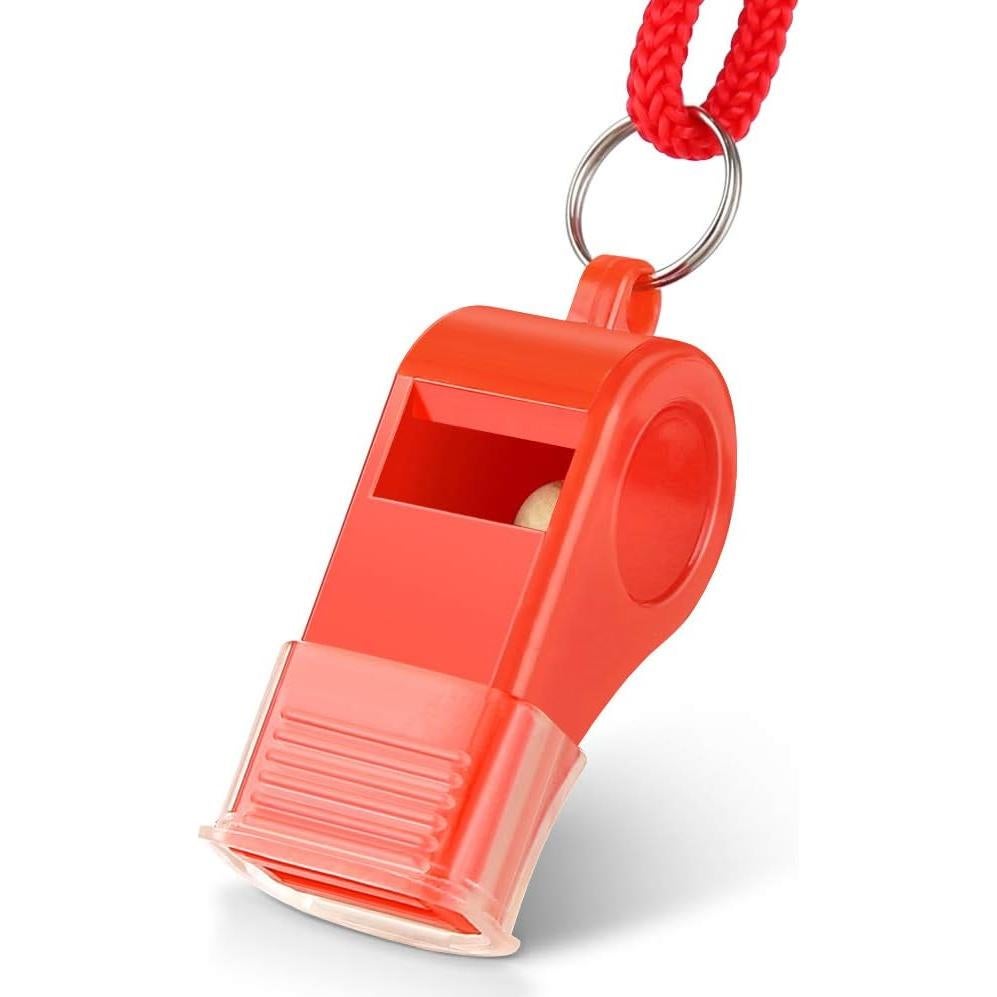 Silbatos de Emergencia Rojos Hipat con Cordón y Agarre 120dB