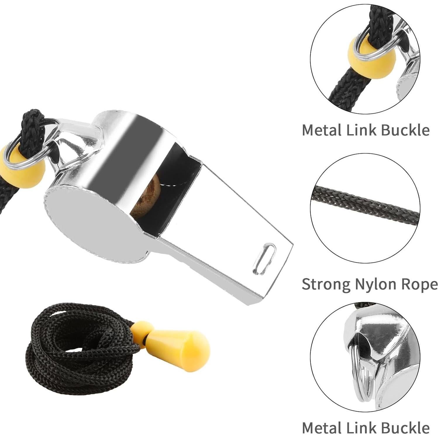 Silbato de Entrenador Bsofing de Acero Inoxidable con Cordón