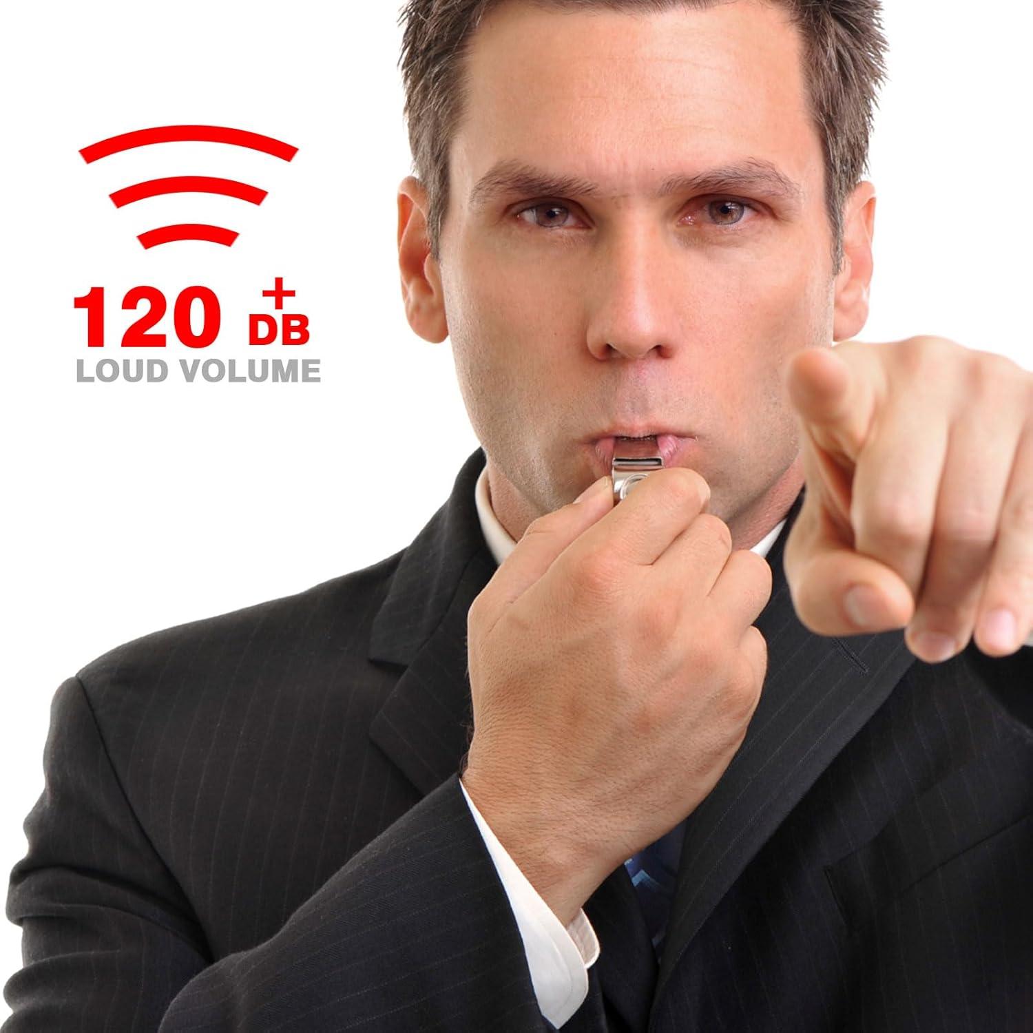 Silbato de Entrenador Bsofing de Acero Inoxidable con Cordón