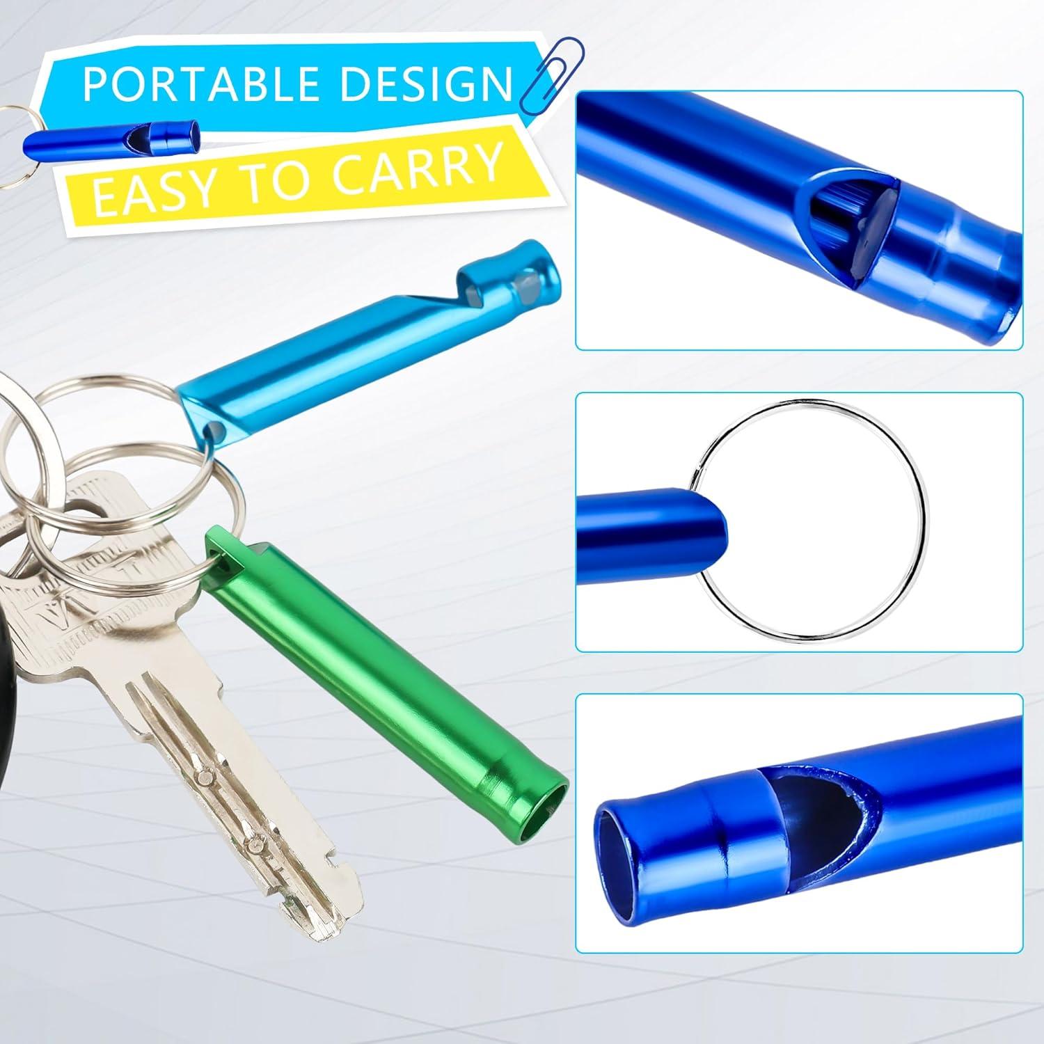 117 Silbatos de Emergencia Norcoin con Llavero Aluminio Multicolor