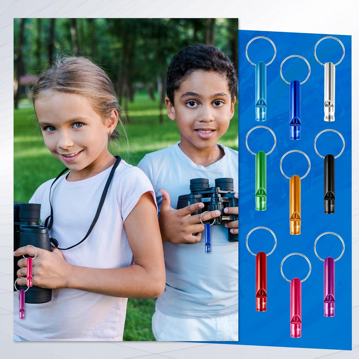 117 Silbatos de Emergencia Norcoin con Llavero Aluminio Multicolor