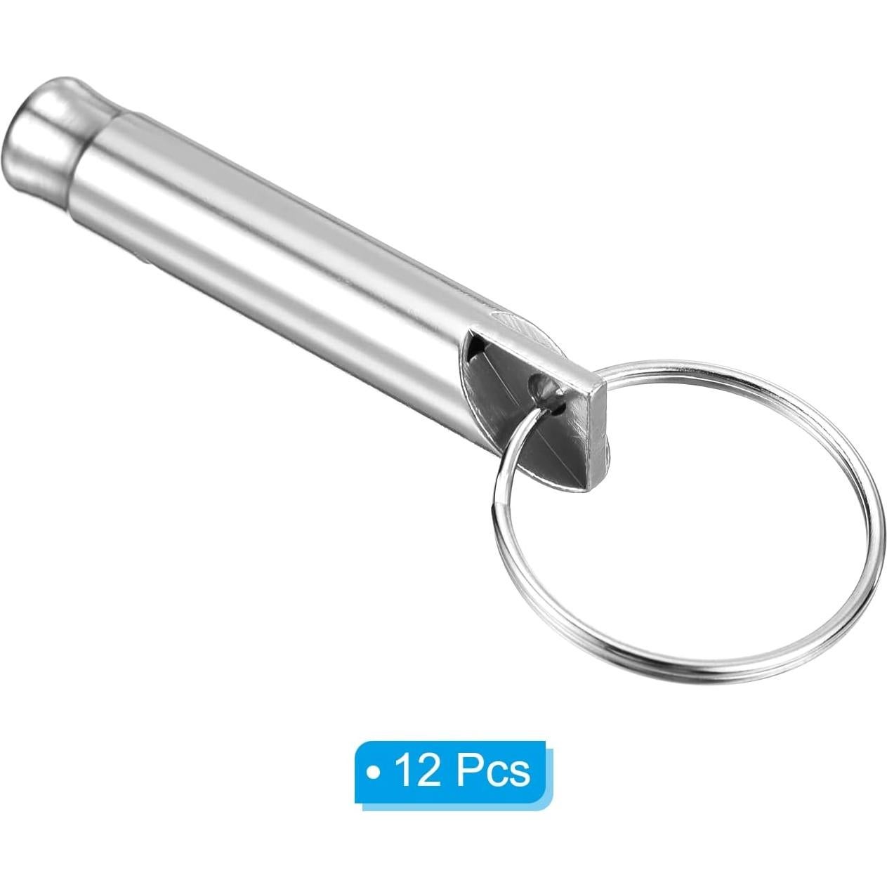 Silbato de Emergencia PATIKIL de Aluminio Plata 4.6 cm