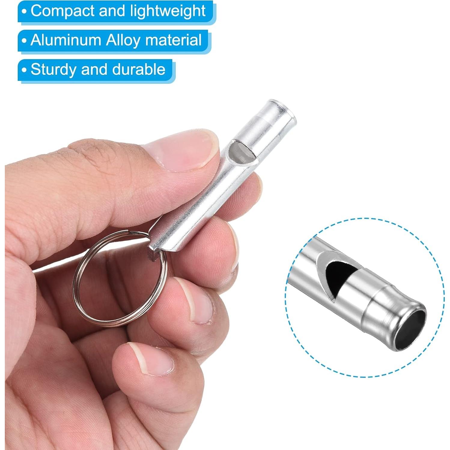 Silbato de Emergencia PATIKIL de Aluminio Plata 4.6 cm