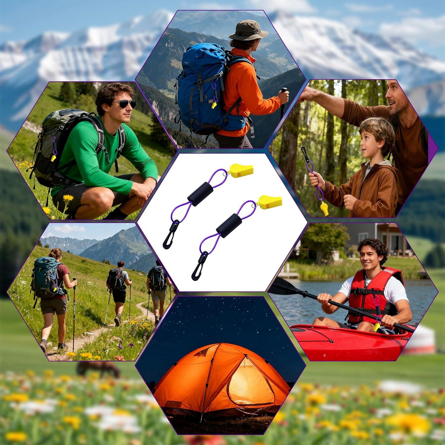 Silbato de Seguridad Sanfylikus 120dB Impermeable 2 Paquete