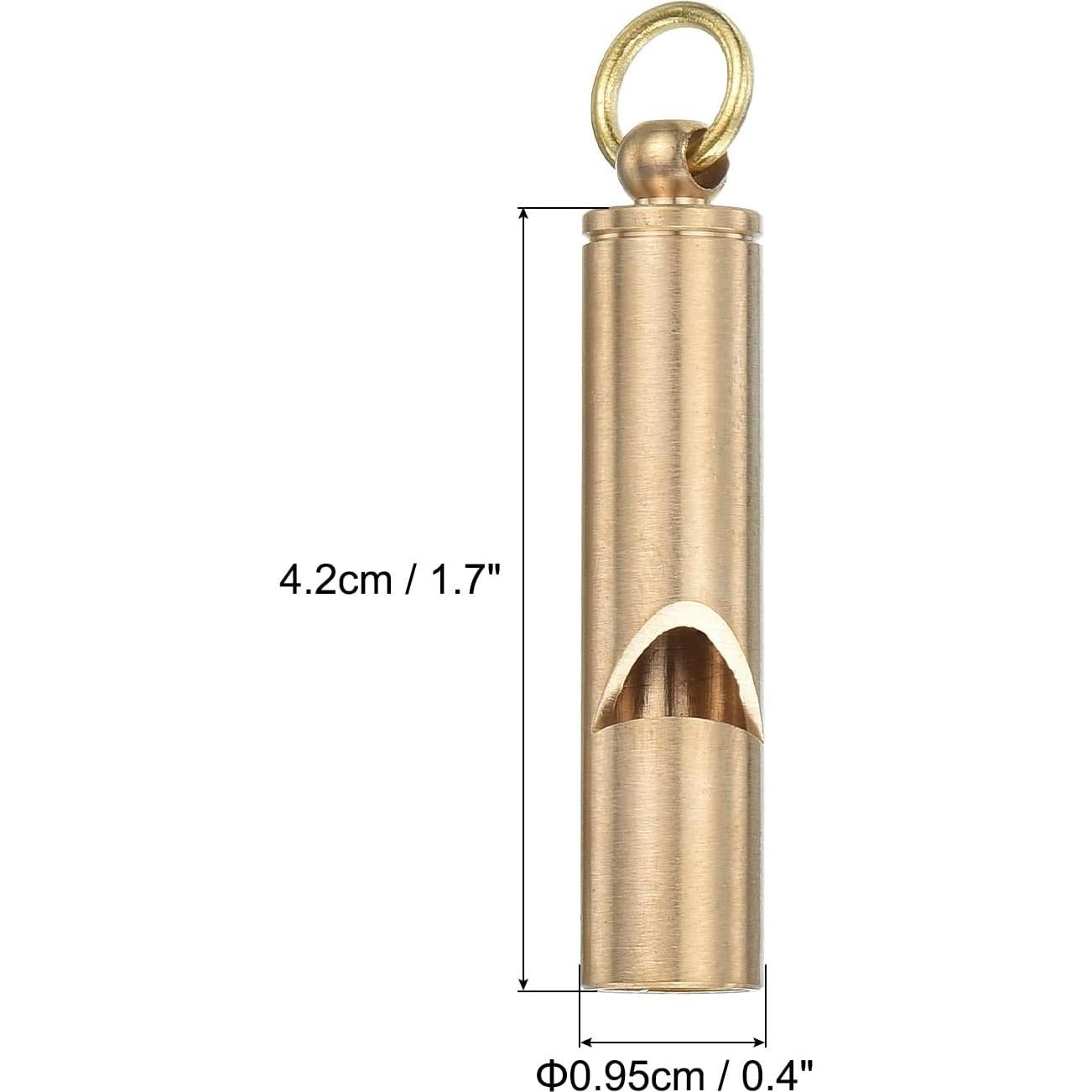 Silbato de Emergencia PATIKIL de Latón, 4.2 cm, Super Ruidoso