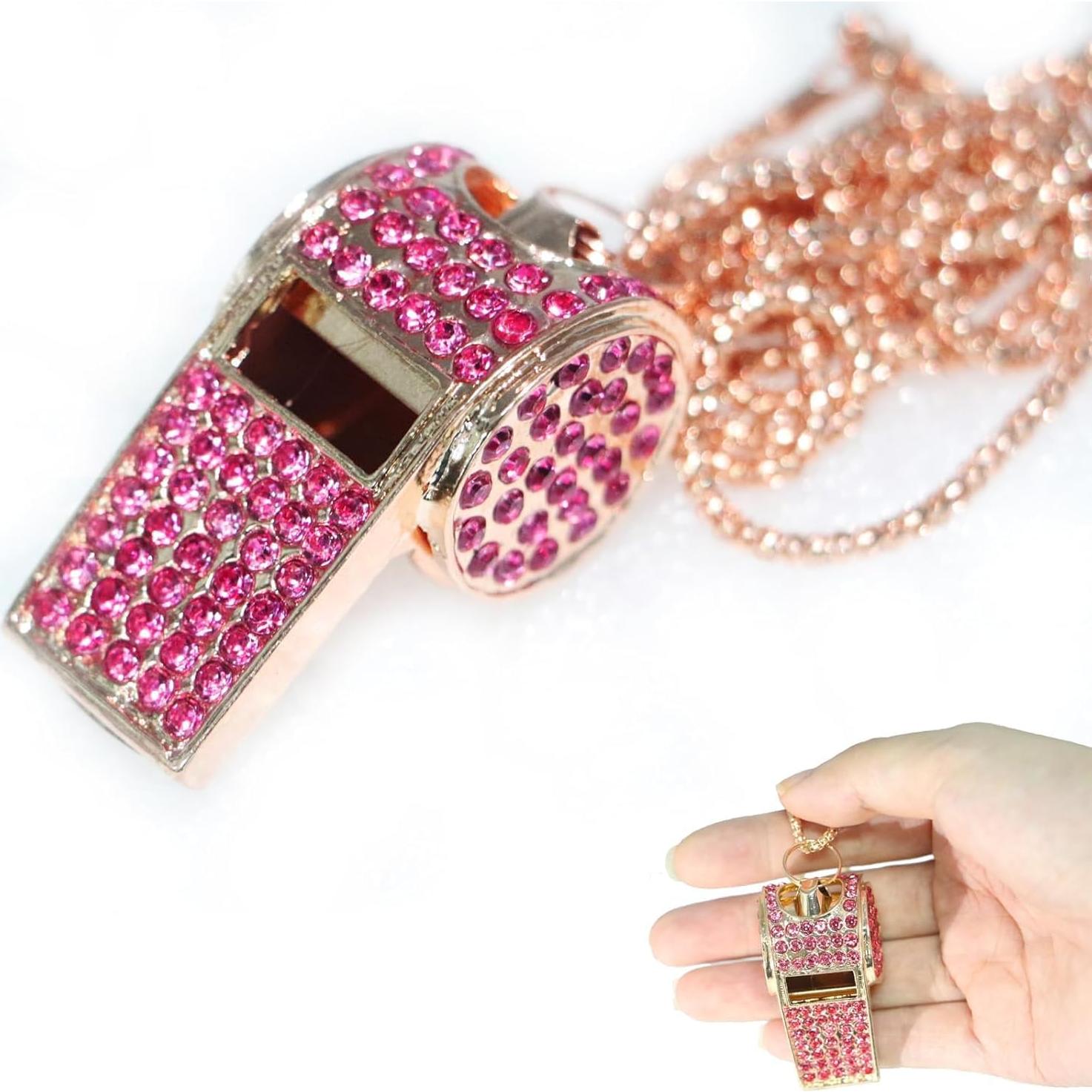 Silbato de Metal con Cristales UnisonPet Rosa 30cm